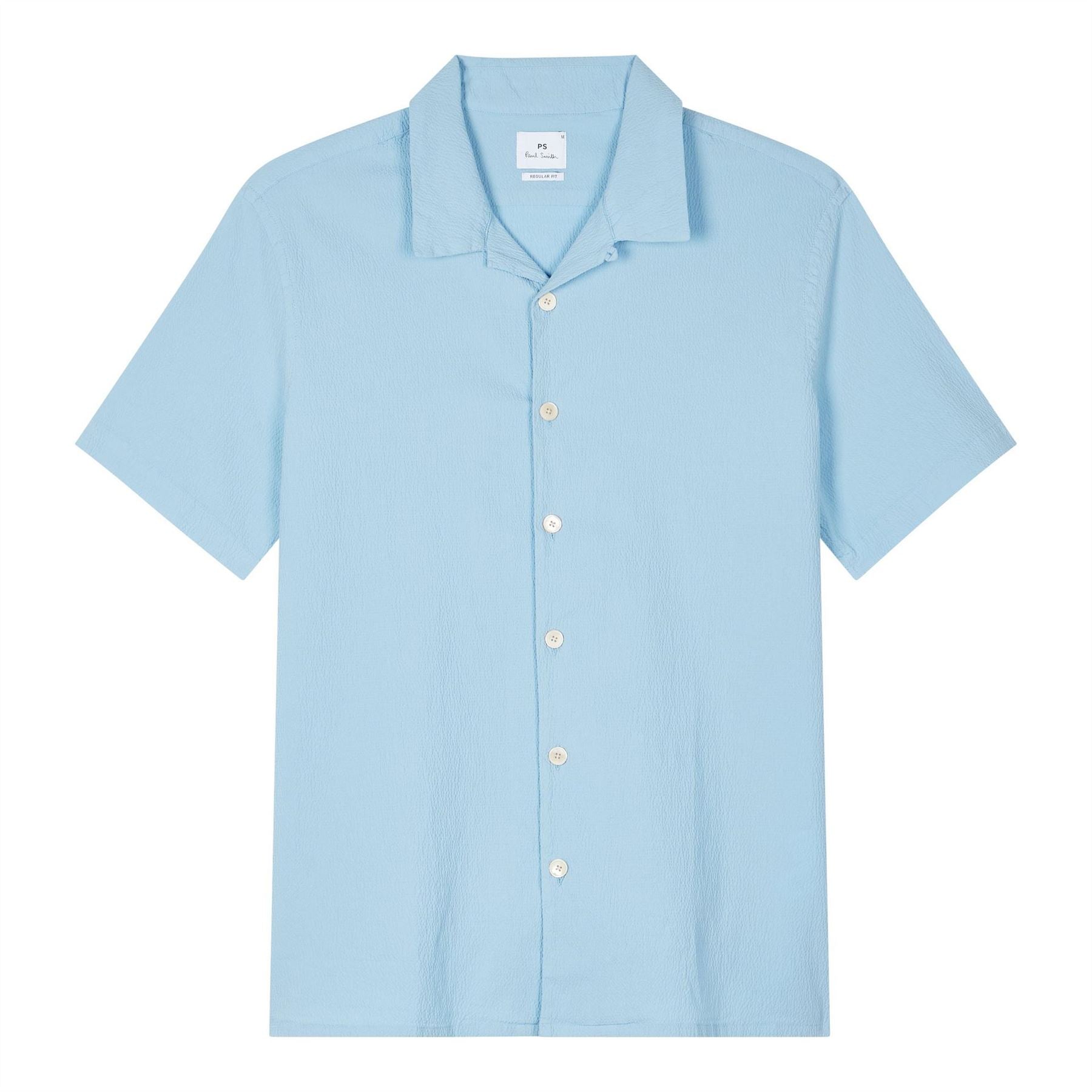 PS Paul Smith Seersucker Short Sleeve Plain Shirt