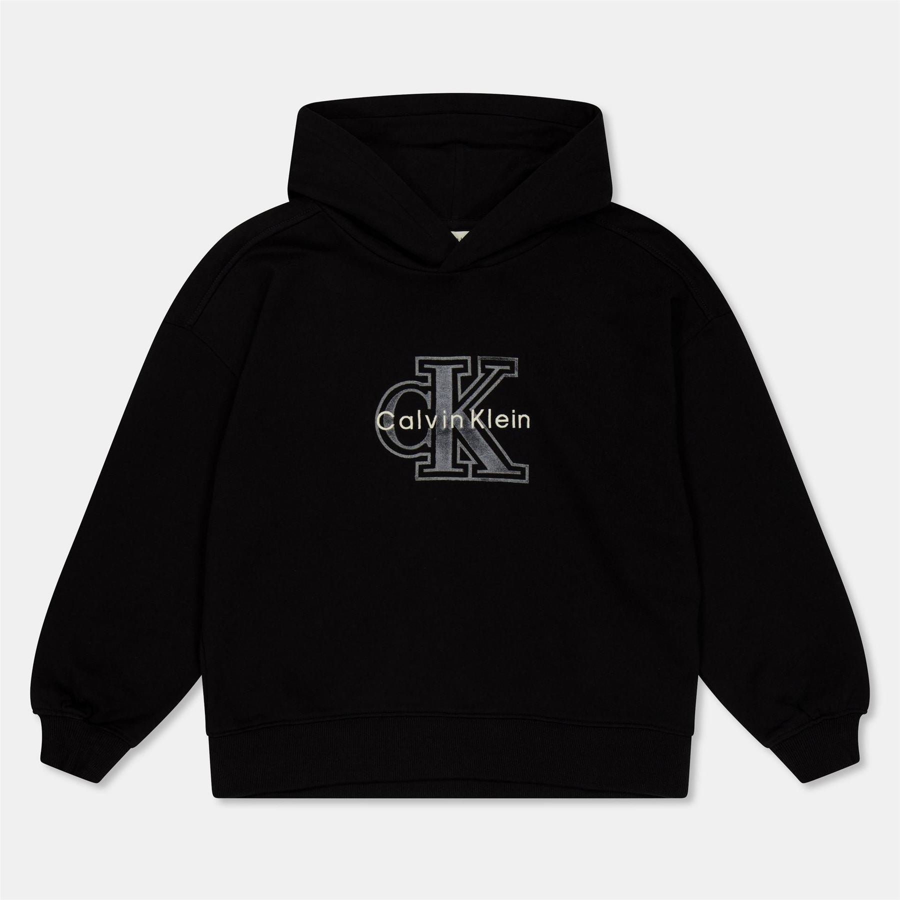Calvin Klein Jeans Embroidered Hooded Neck Raglan Sleeve Sweatshirt