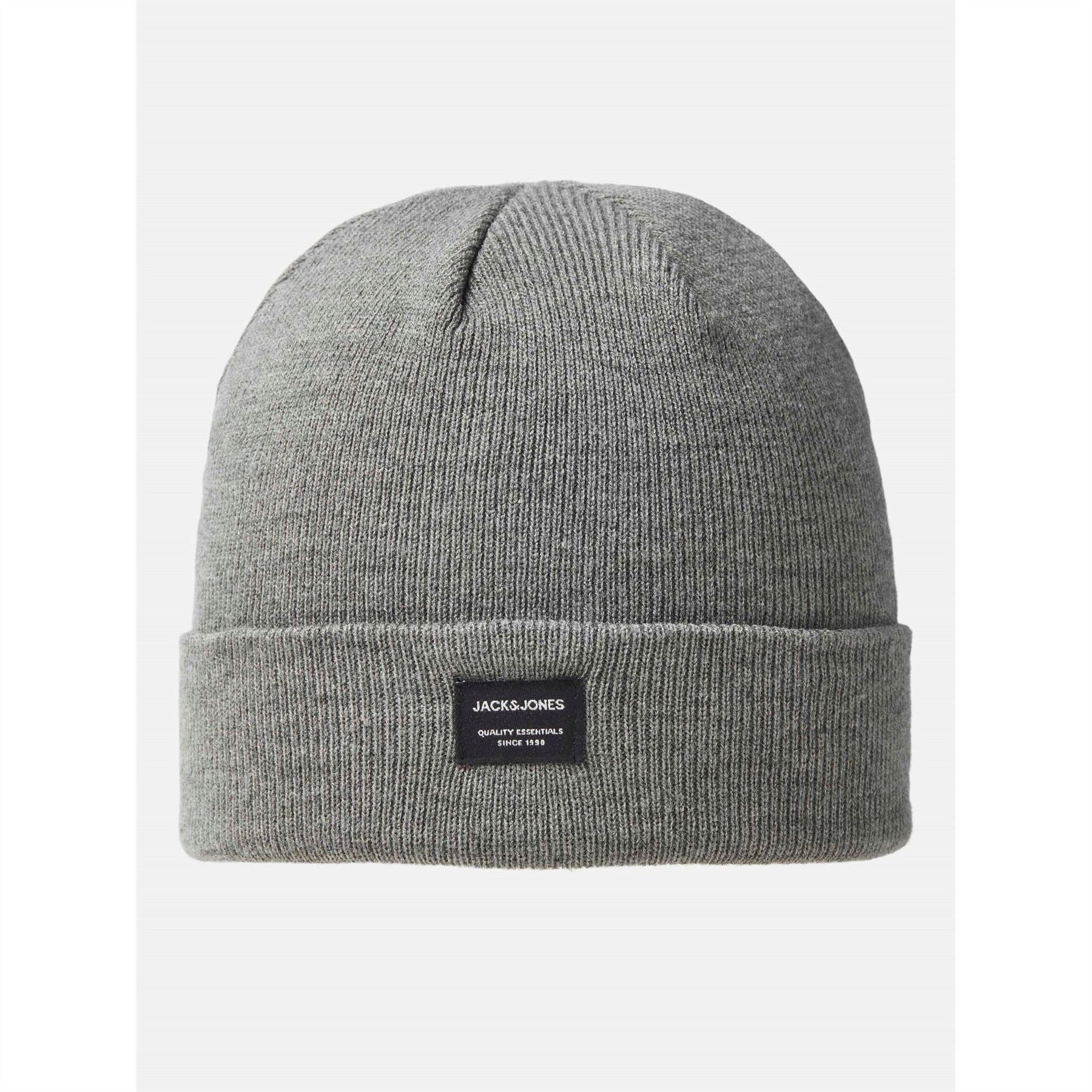 Jack and Jones Solid Patterned Lettering Beanie with Logo