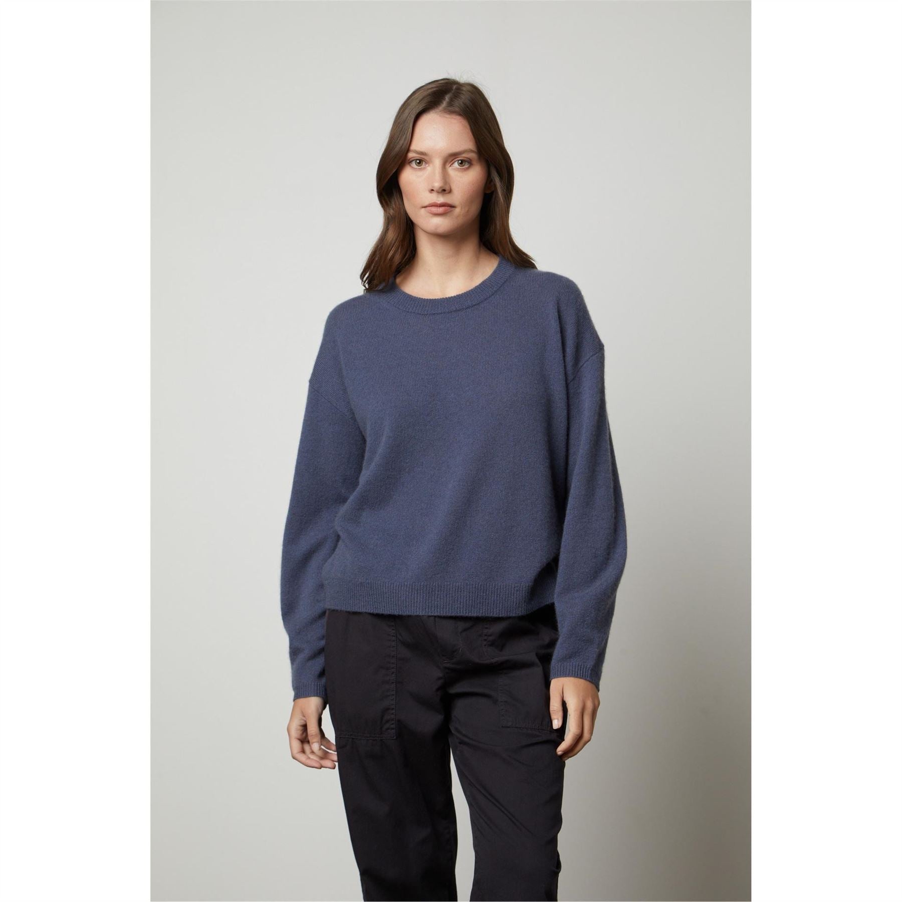 Velvet by Graham and Spencer Regular Fit Drop Shoulder Long Sleeve Sweater
