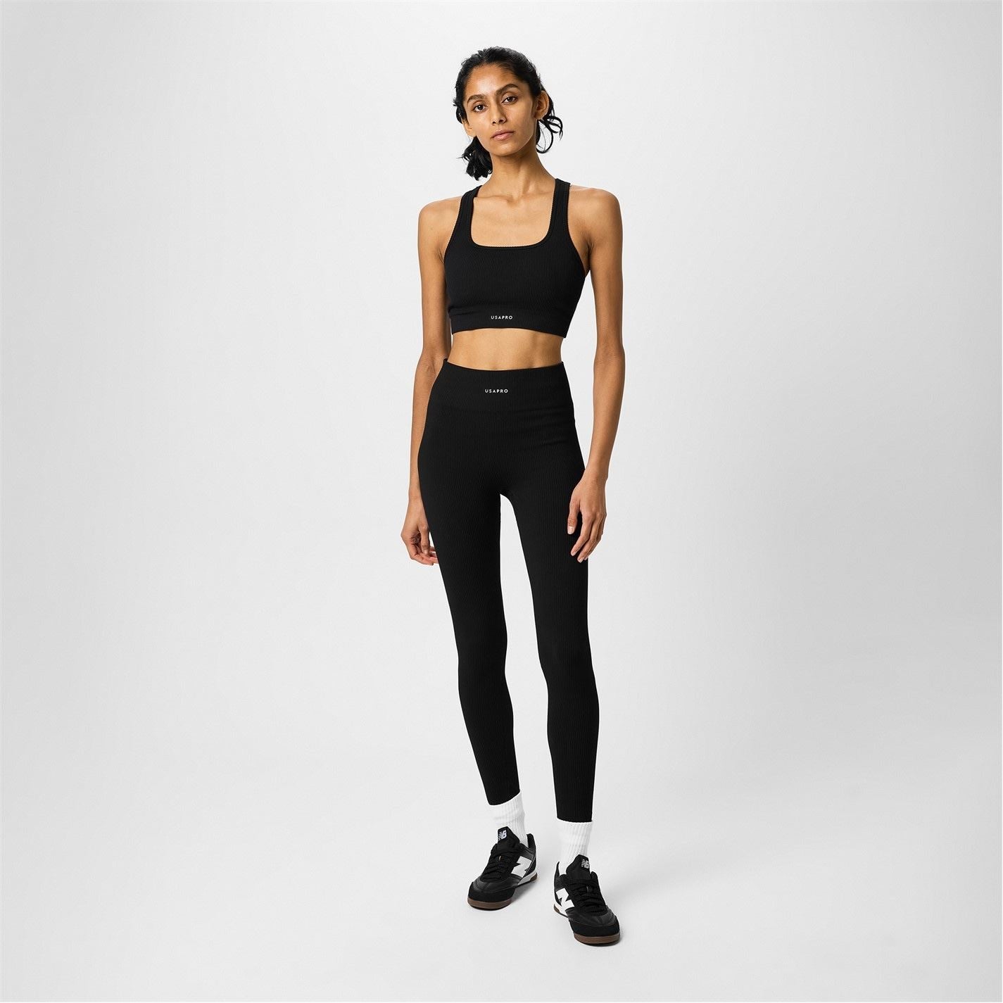 USA Pro Womens Pro Seamless Ribbed Bra