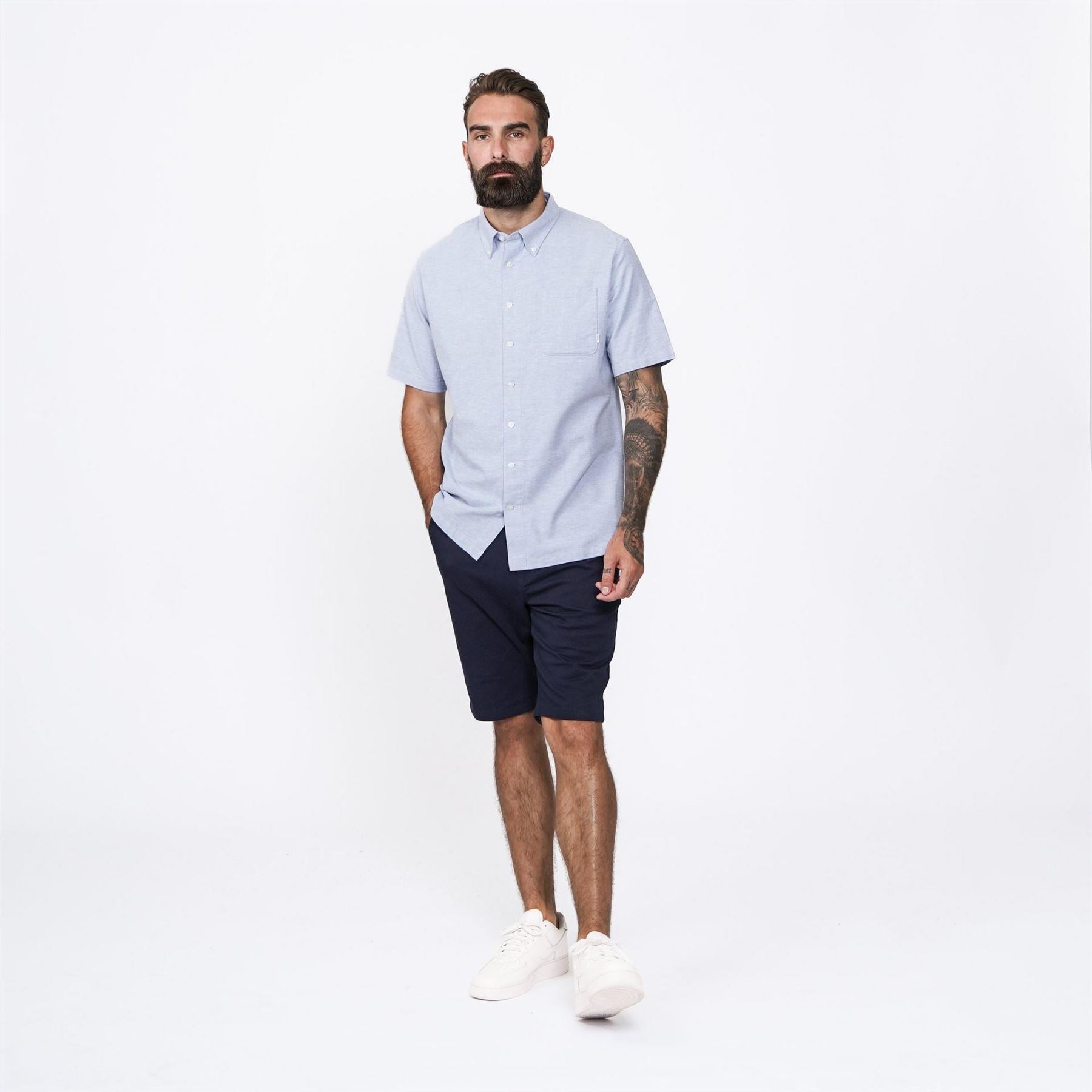 Firetrap Mens Classic Oxford Short Sleeve Shirt