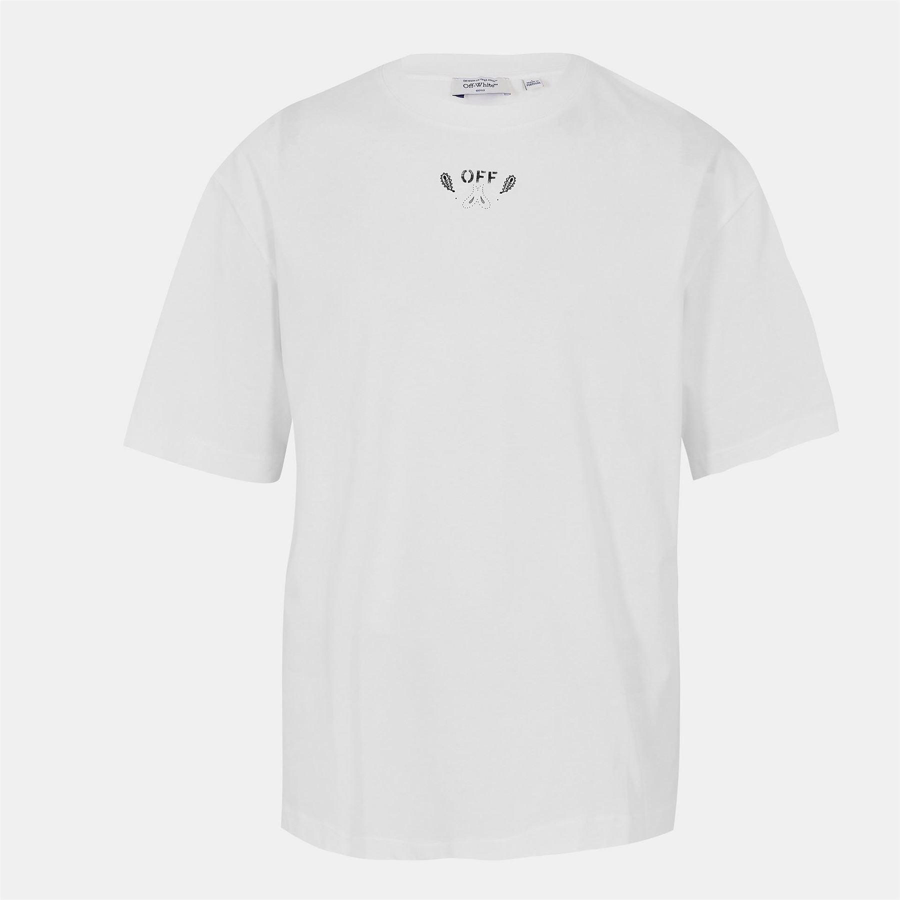 Off White Bandana Crew Neck Short Sleeve T-Shirt