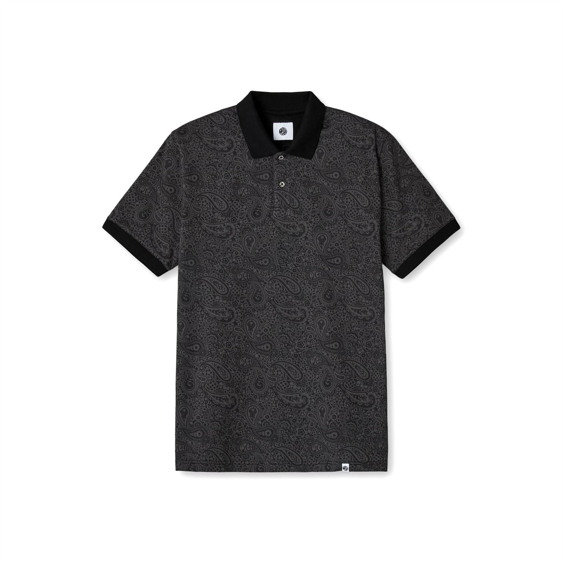 Pretty Green Wonderwall Paisley Short Sleeve Polo Shirt