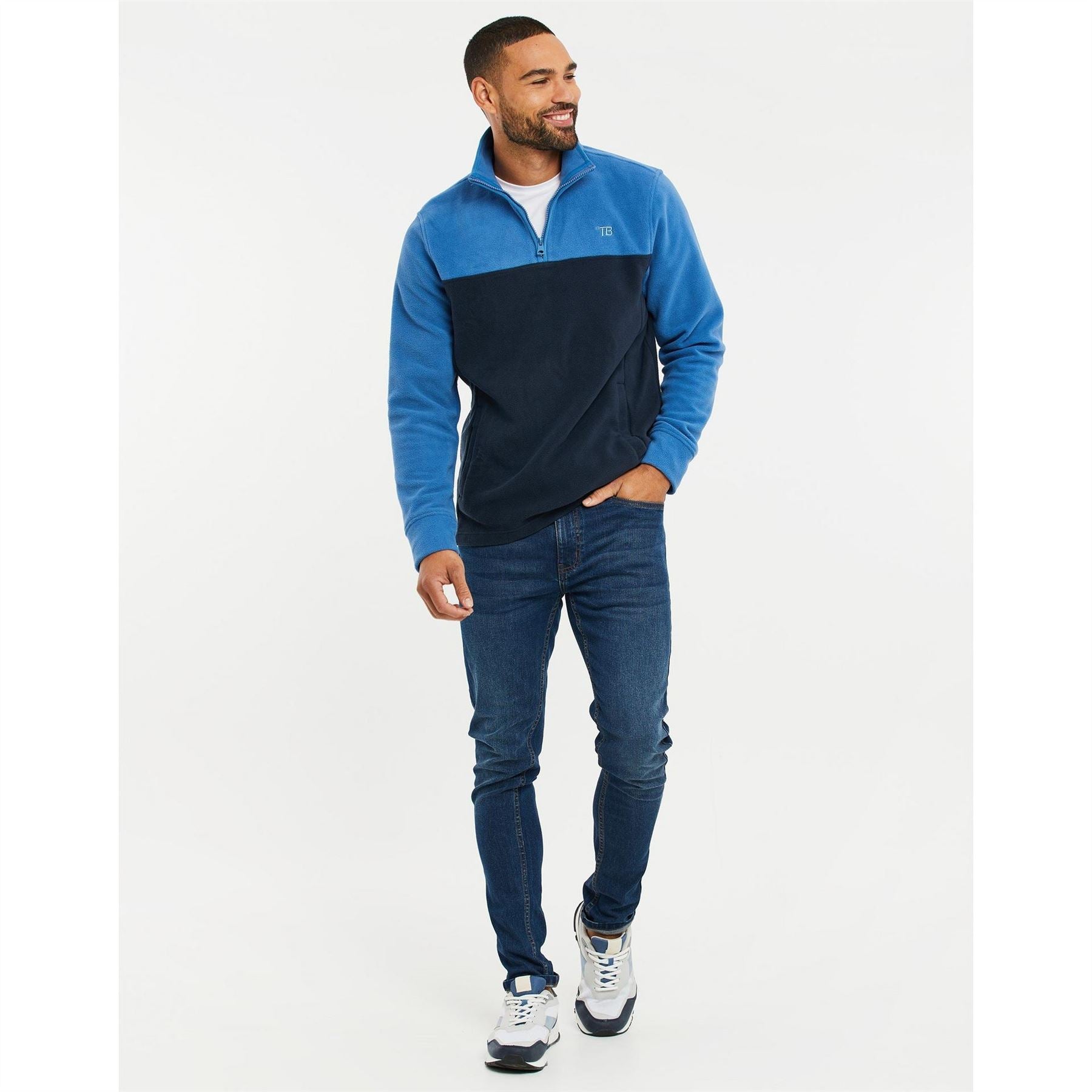 Threadbare Tb Wham Quarter Zip Fleece