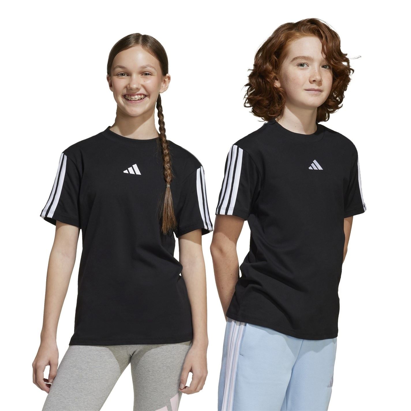 adidas 3 Stripe Essentials T-Shirt Junior