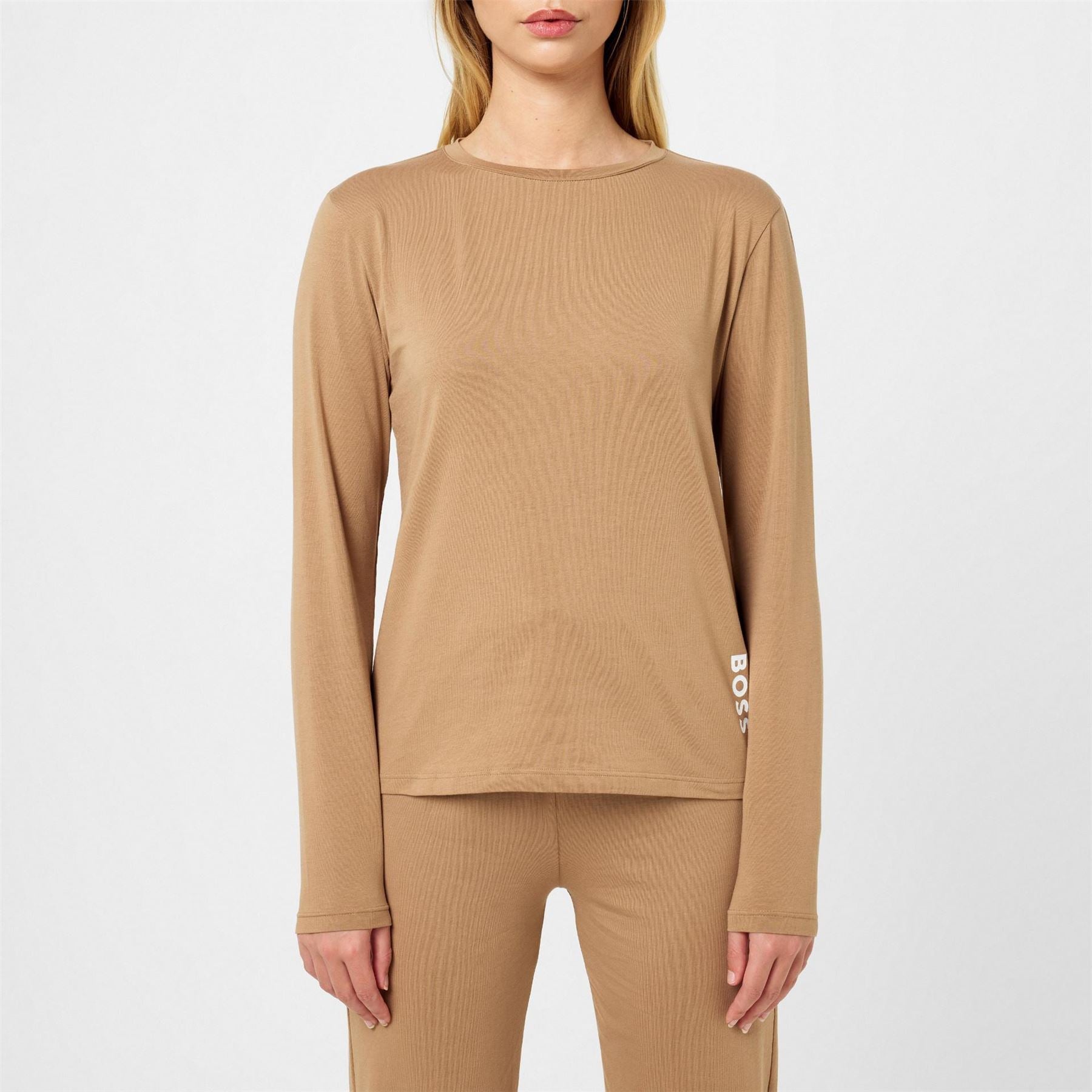 Boss Crew Neck Long Sleeve Relaxed Fit Pyjama Set
