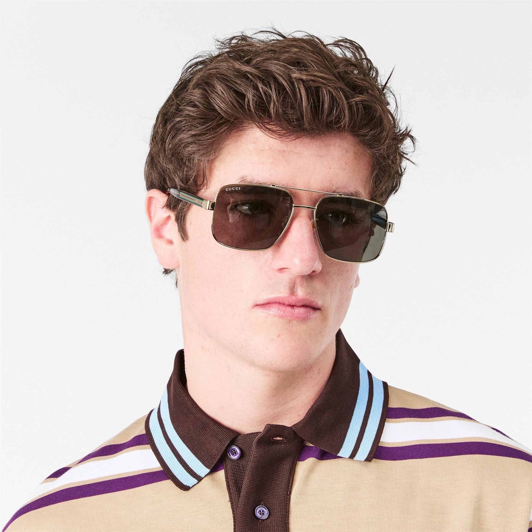 Gucci Web Aviator Sunglasses