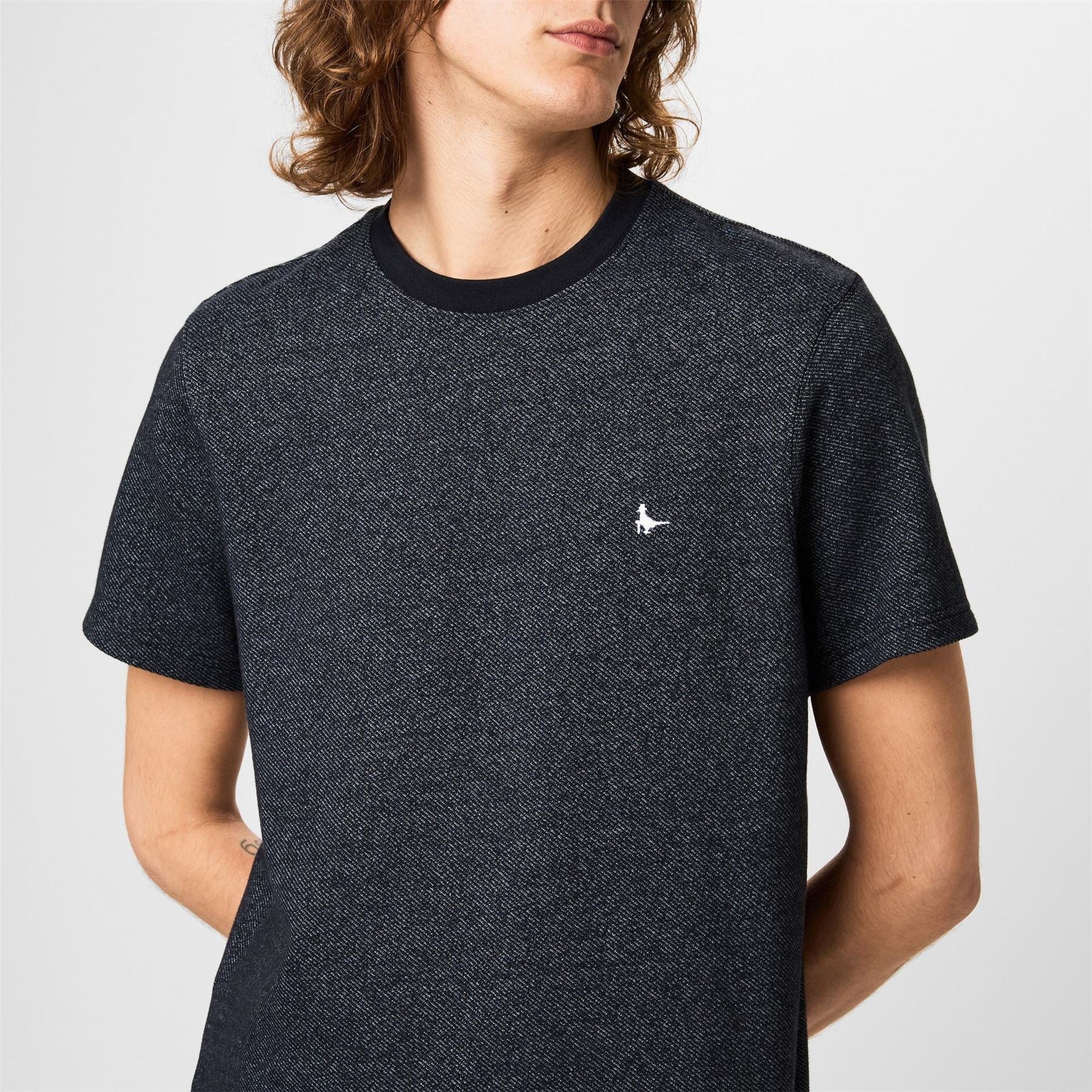 Jack Wills Ribbed Crew Neck Regular Fit T-Shirt