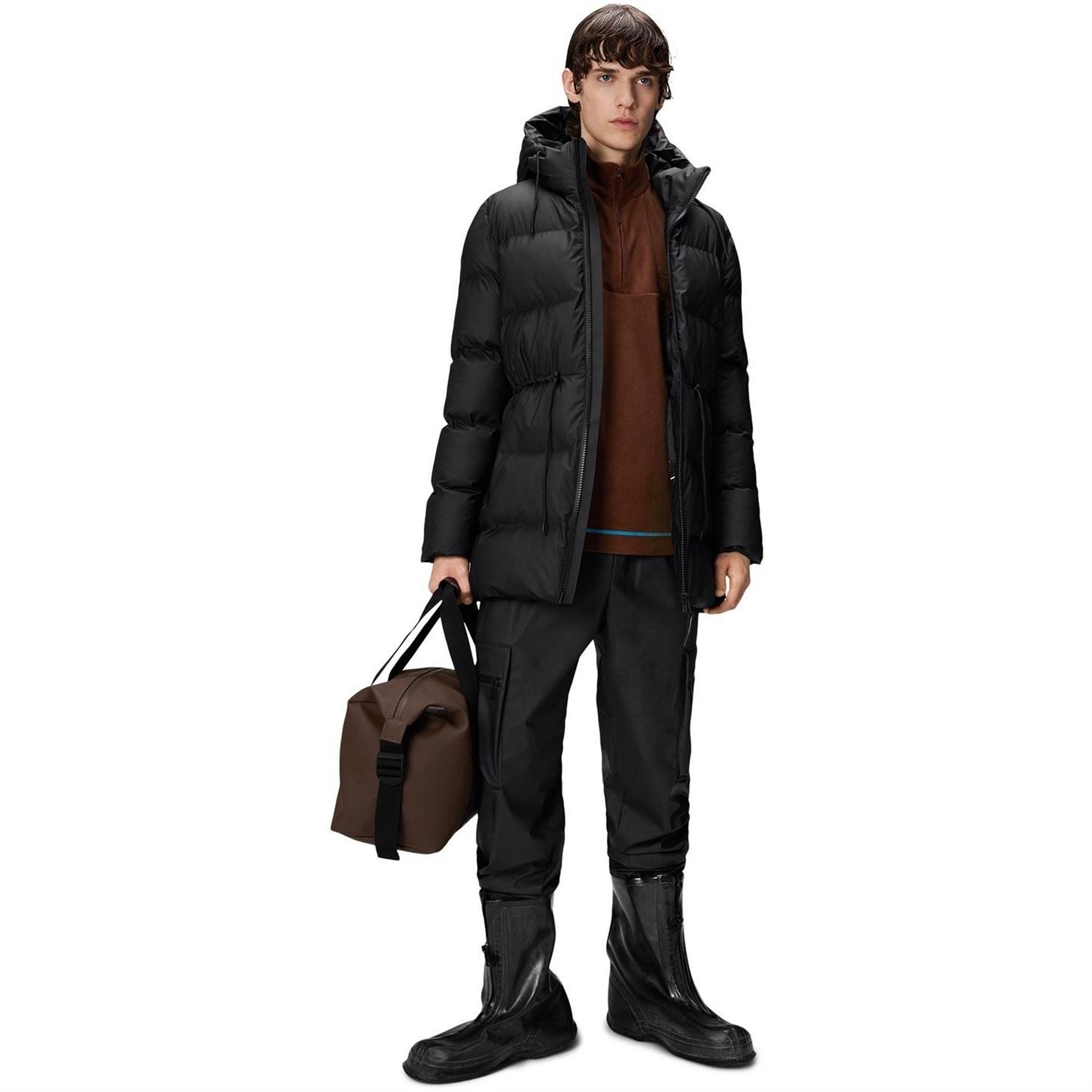 Rains Alta Hooded Long Puffer Jacket
