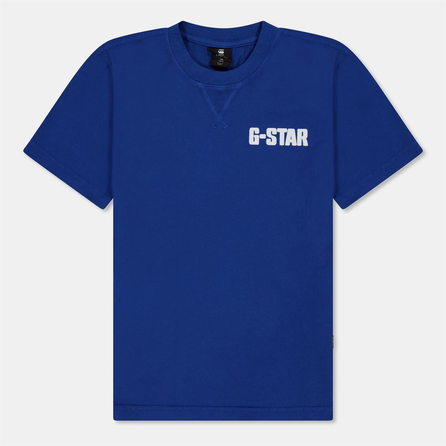 G Star Crew Neck Ribbed Collar Short Sleeve Jersey T-Shirt