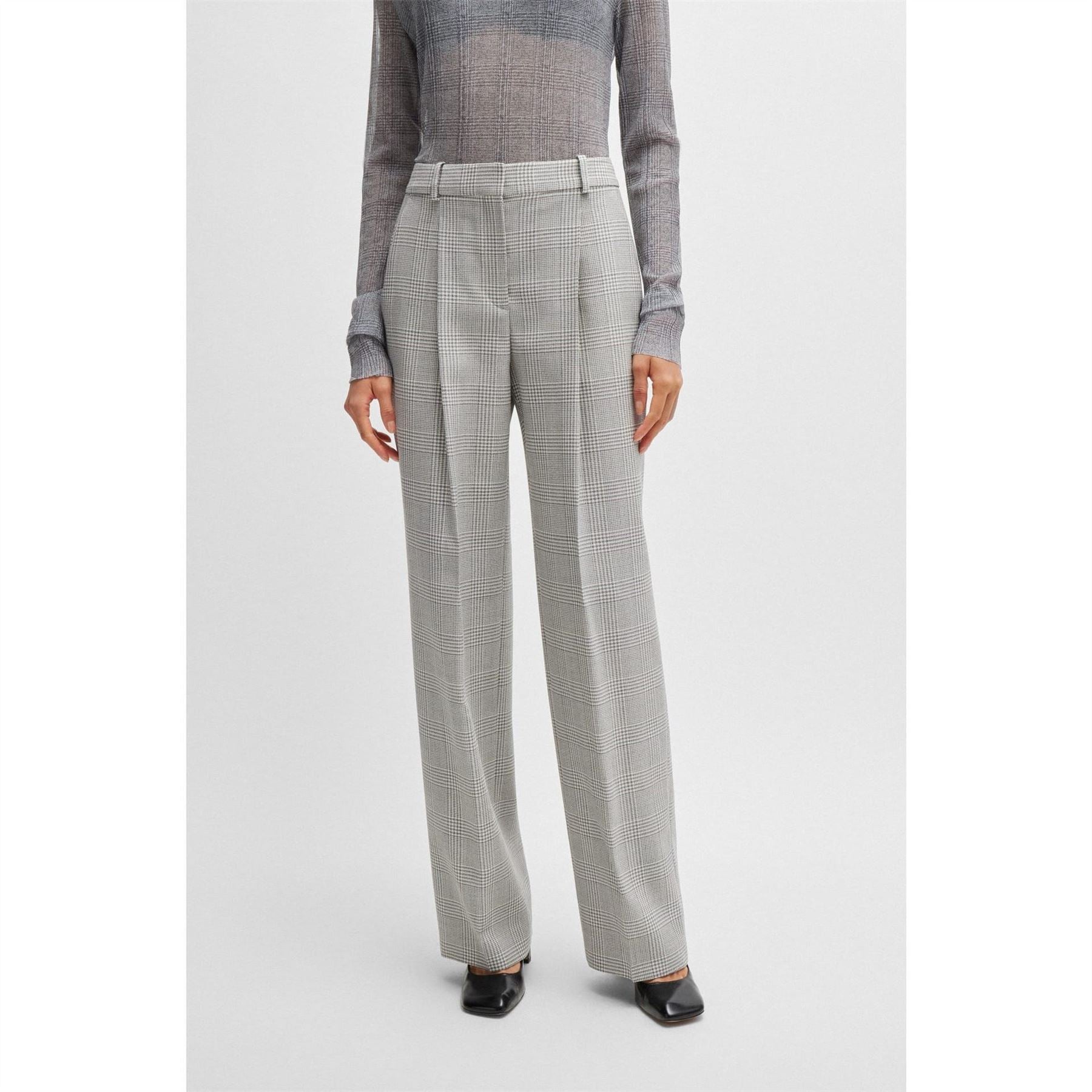 Boss Womens Tanity 10260288 01 Straight Leg Trousers