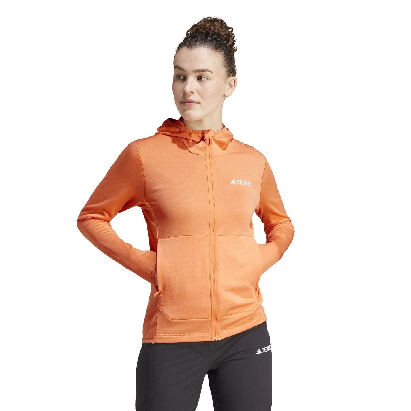 adidas Womens Terrex Xperior Light Fleece Hooded Jacket