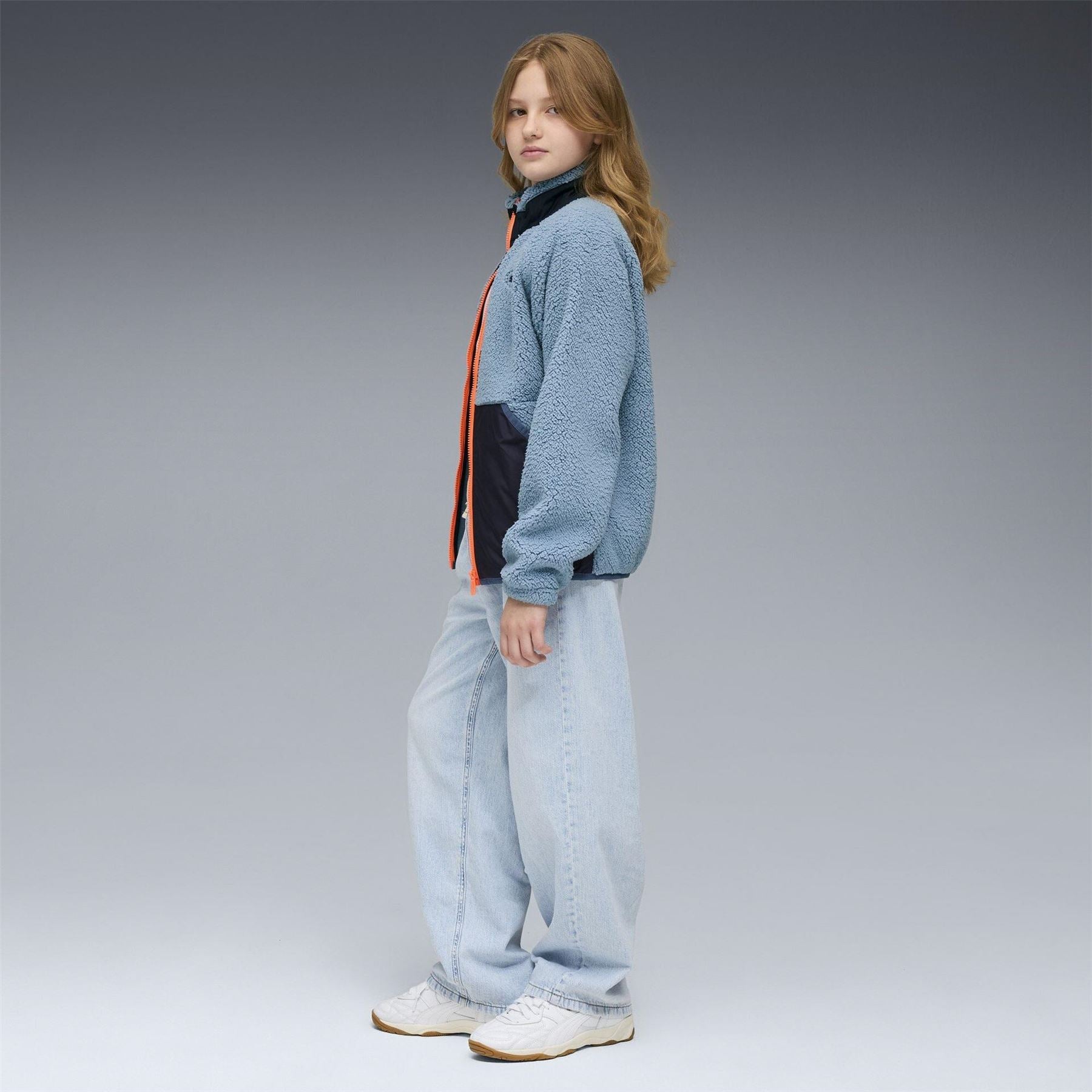 Puma Kids Hybrid Sherpa Full Zip Fleece