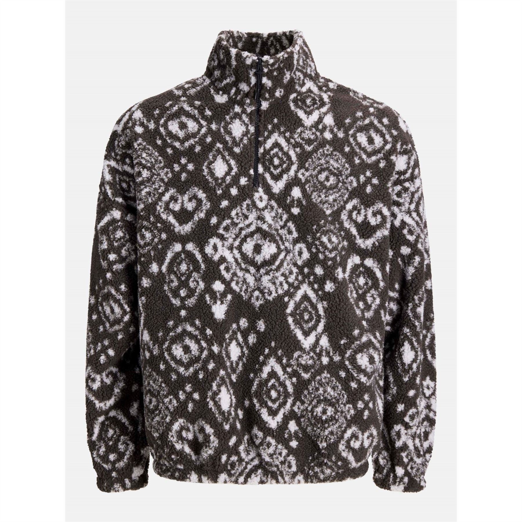 Jack and Jones Mens Paddy Teddy Fleece Half Zip Top