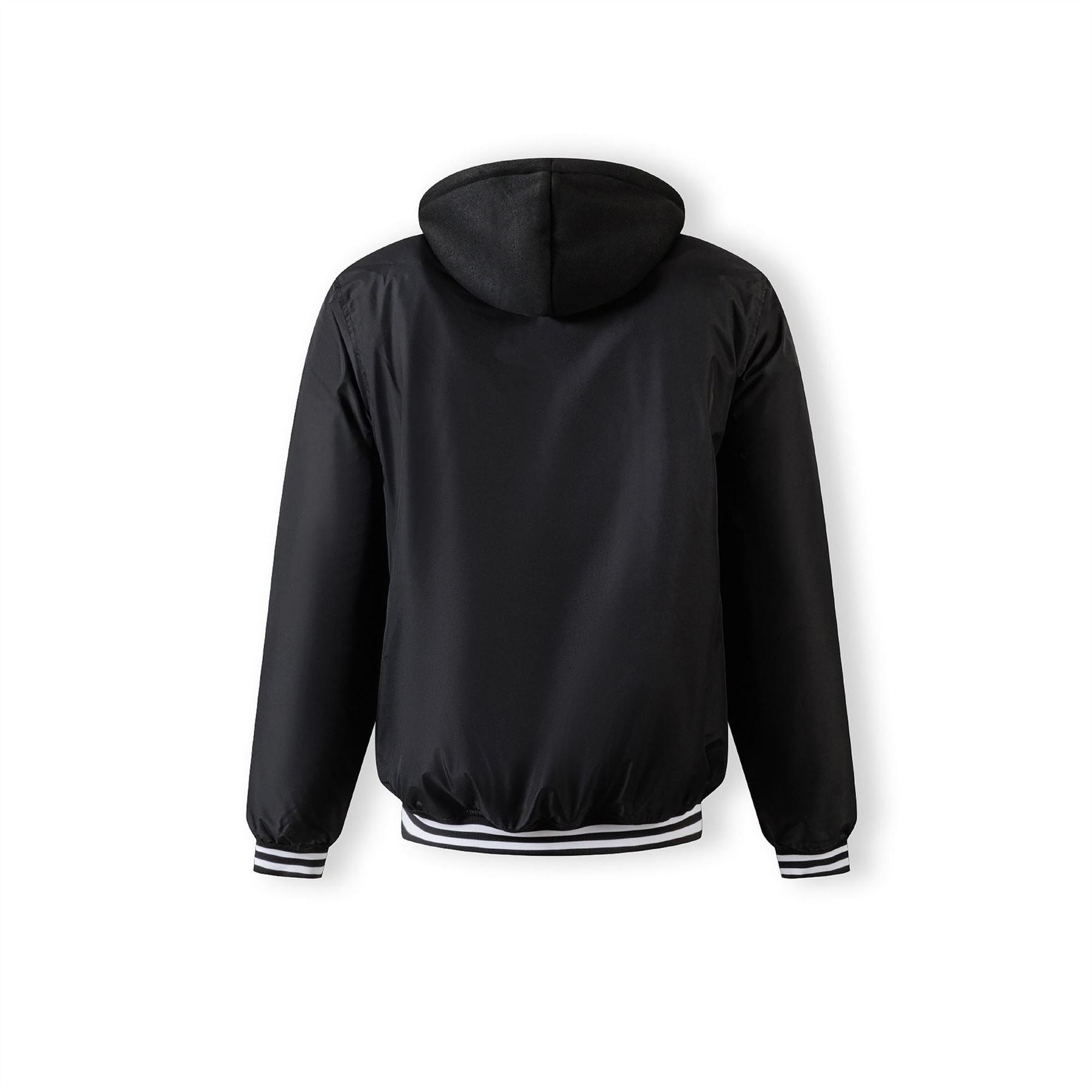 Minoti Men Baseball Style Jacket Detachable Hood Black