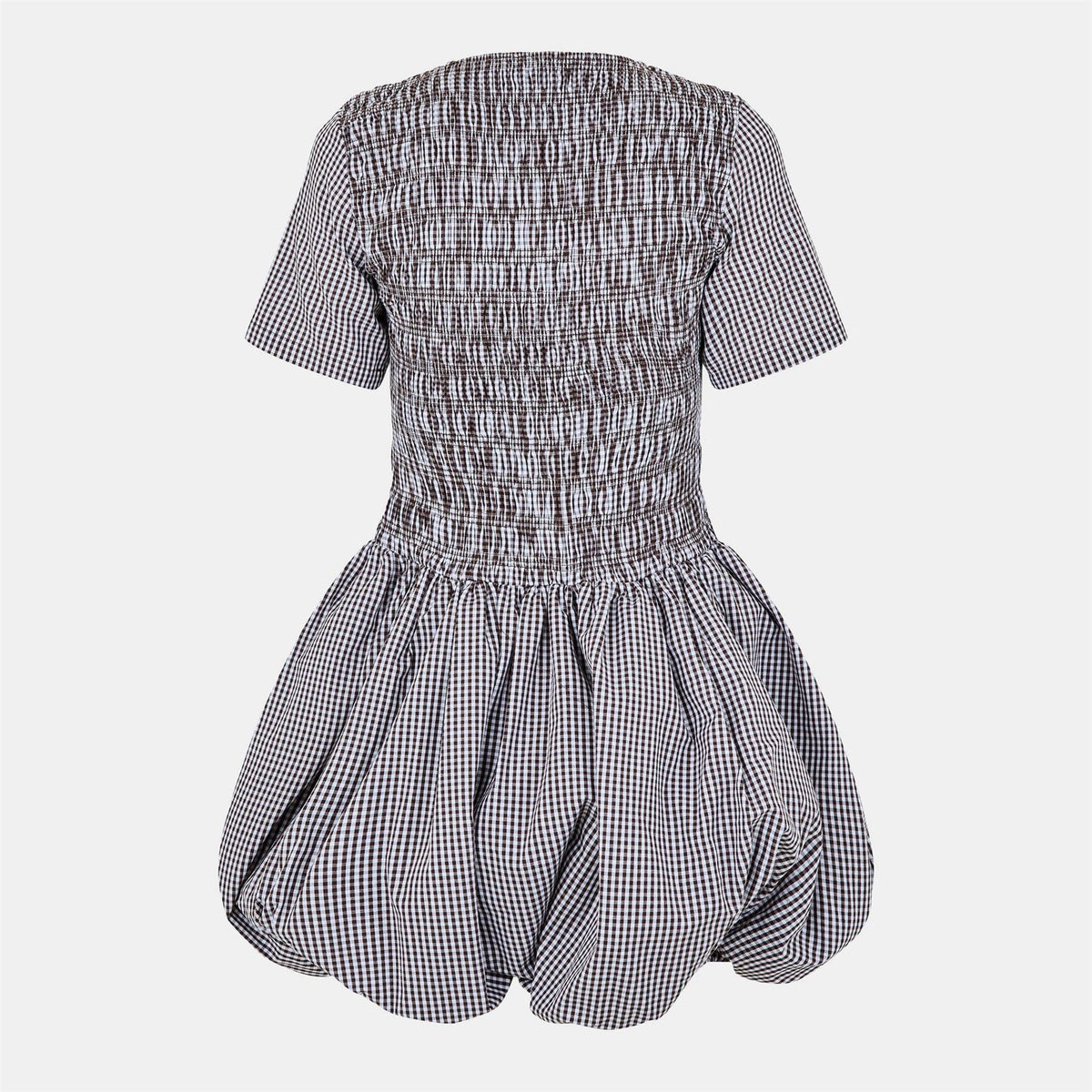 AmyLynn Elenor Chk Crew Neck Short Sleeve Mini Dress