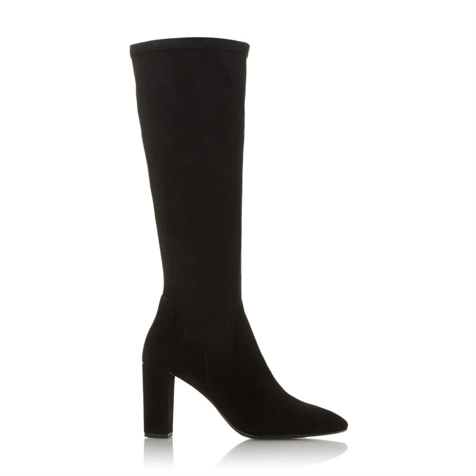 Dune London High Block Heel Pointed Toe Boots