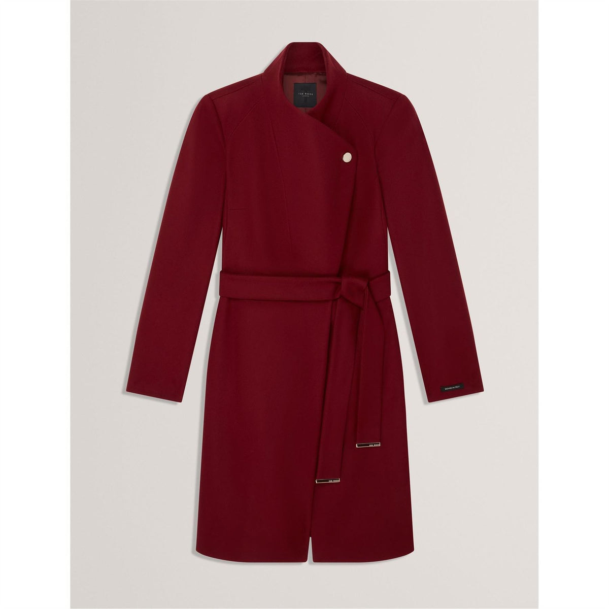 Ted Baker Rose Belted Midi Wool Long Sleeve Coat