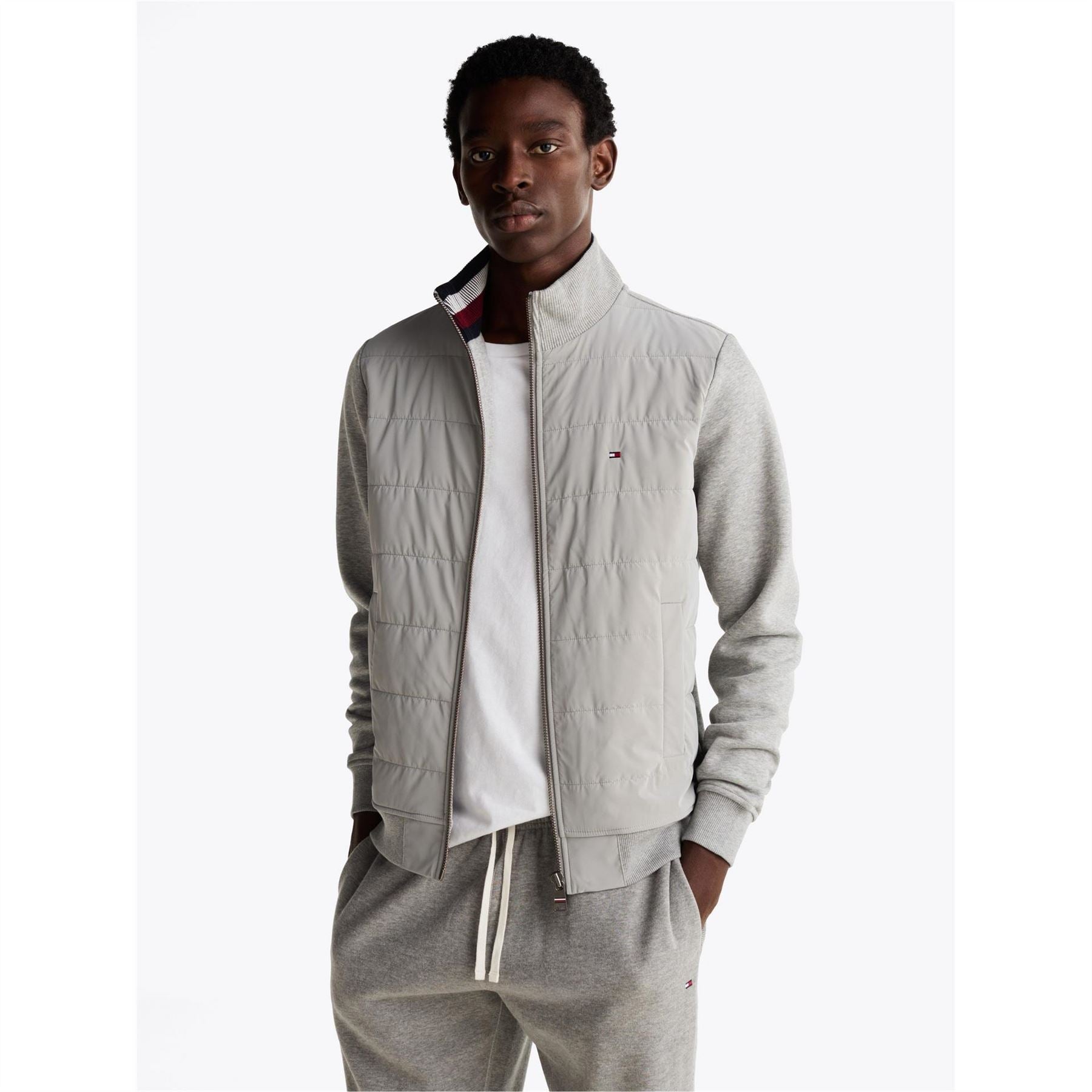 Tommy Hilfiger Cotton Long Sleeve Zip Hybrid Jacket
