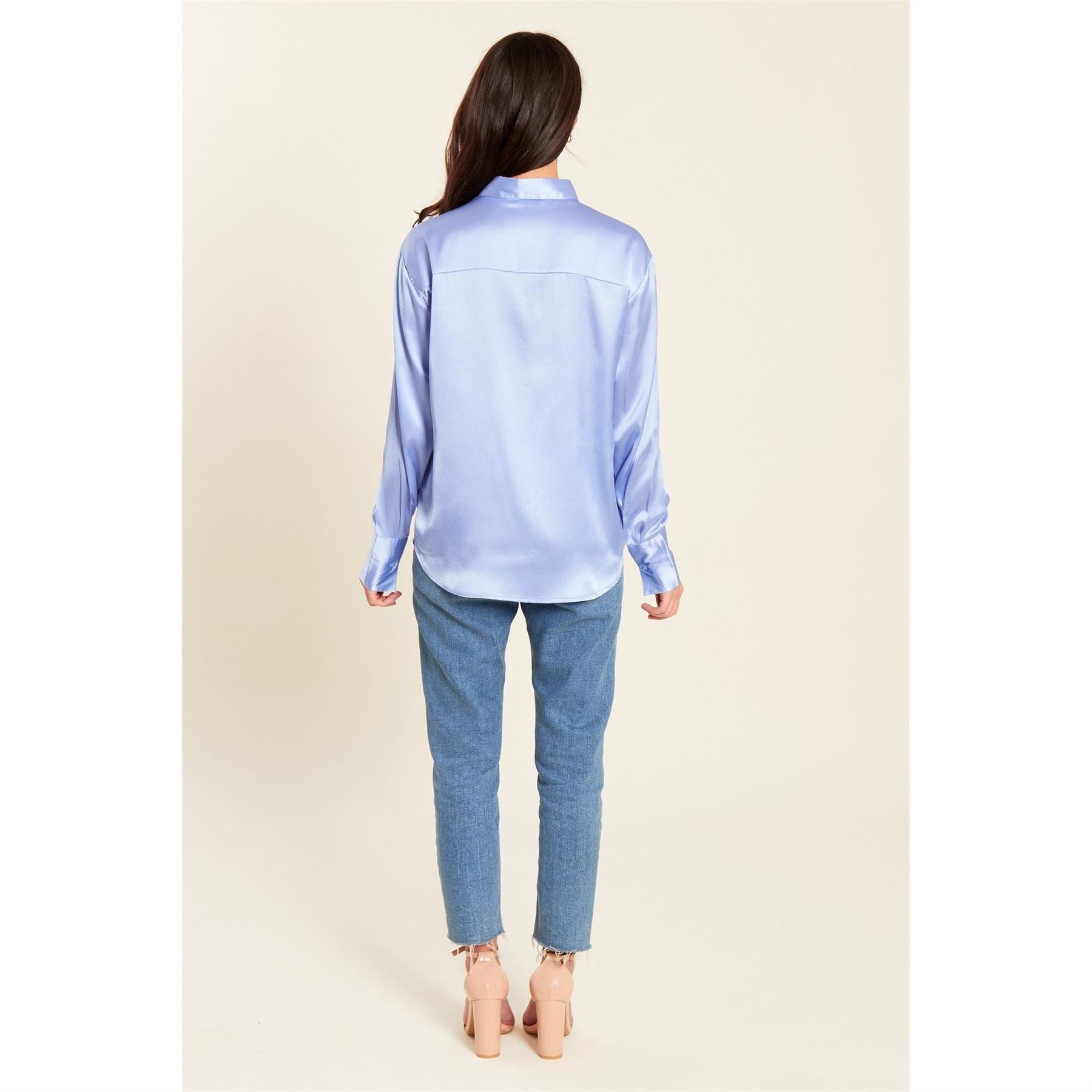 Be You Satin Long Sleeve Regular Fit Shirt