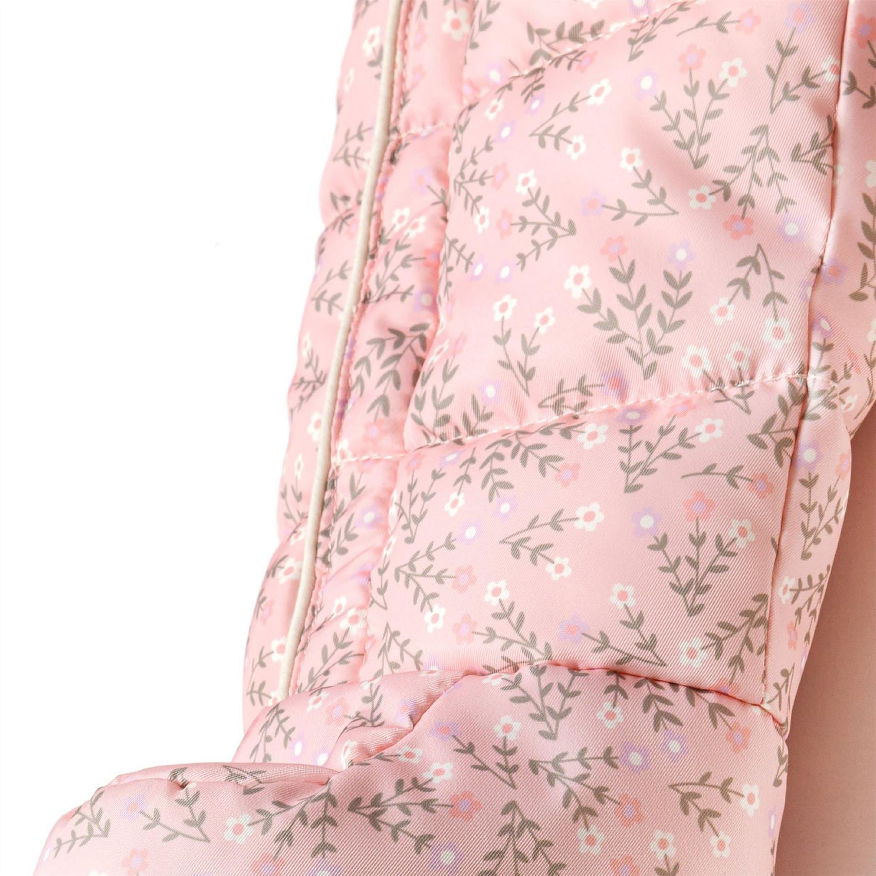 Minoti Girls Baby Snowsuit With Hood Double Zip Light Pink