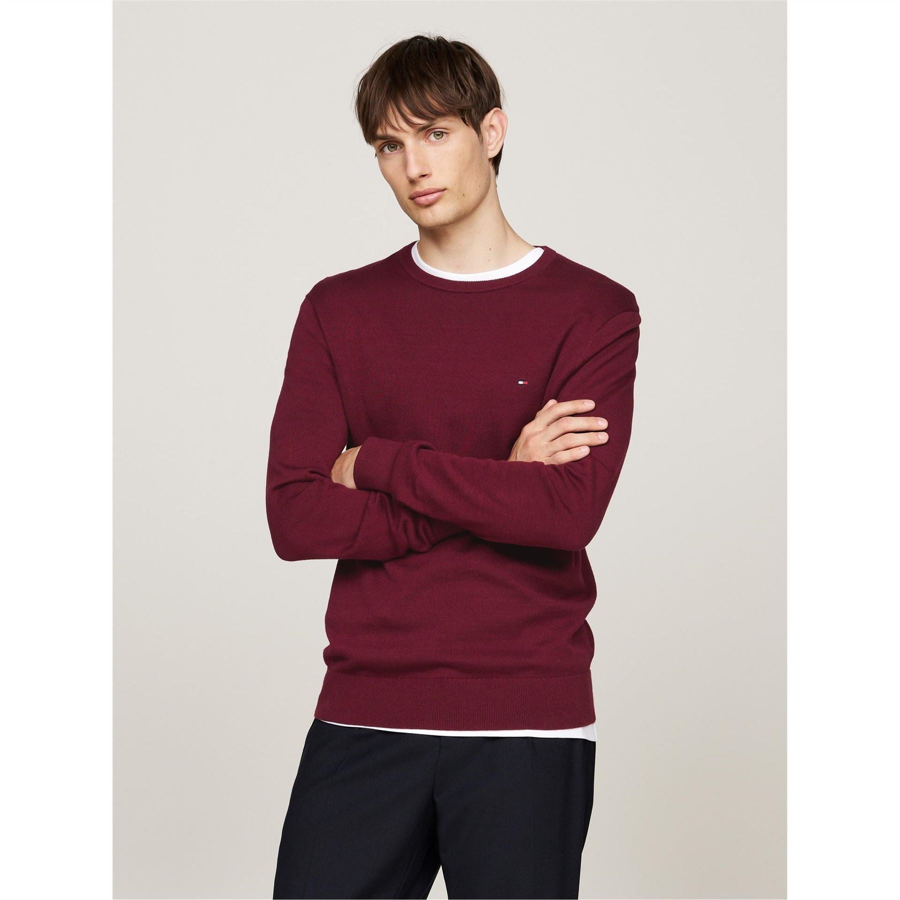 Tommy Hilfiger Cotton Crew Neck Pullover Sweater