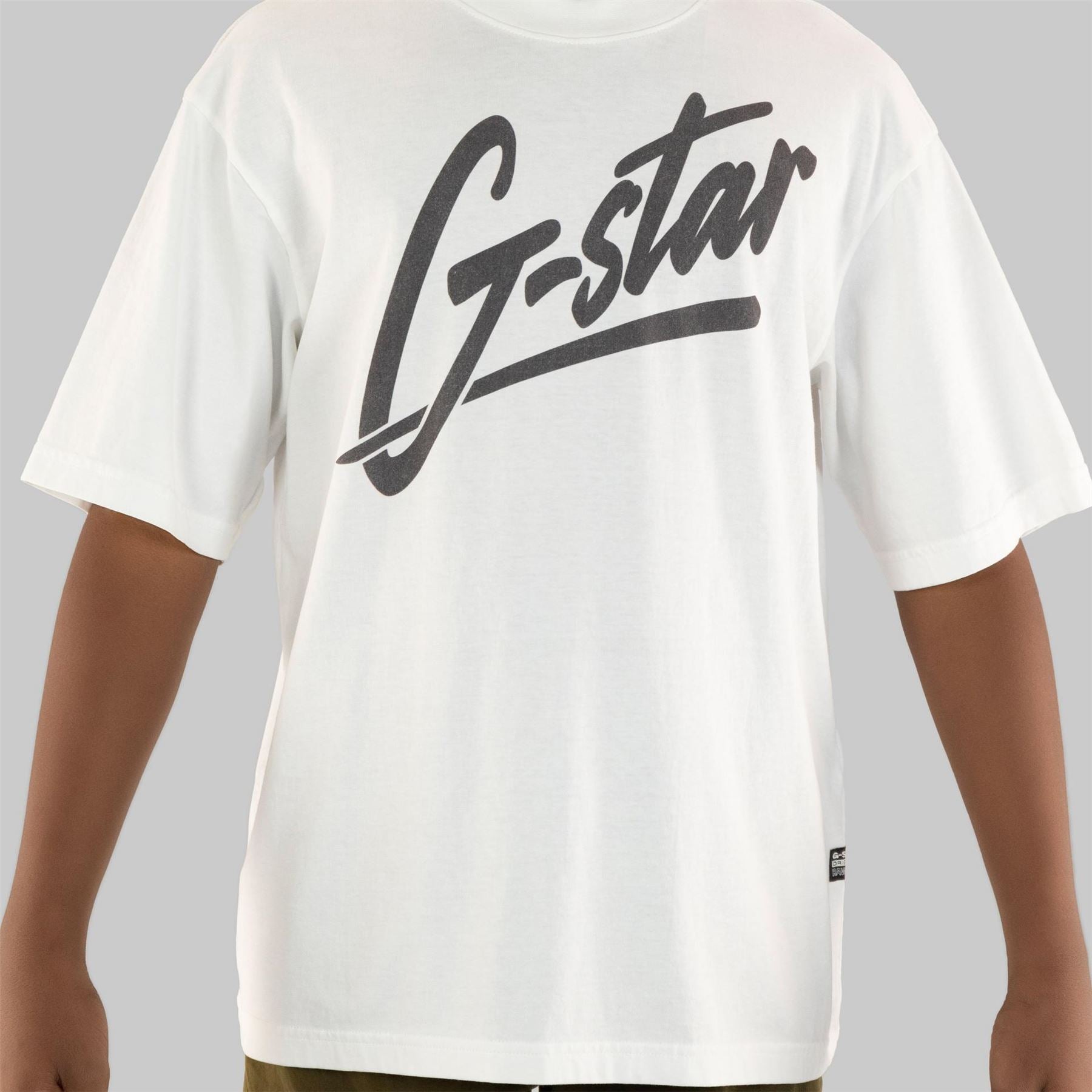 G Star Regular Fit Lettering Crew Neck T-Shirt