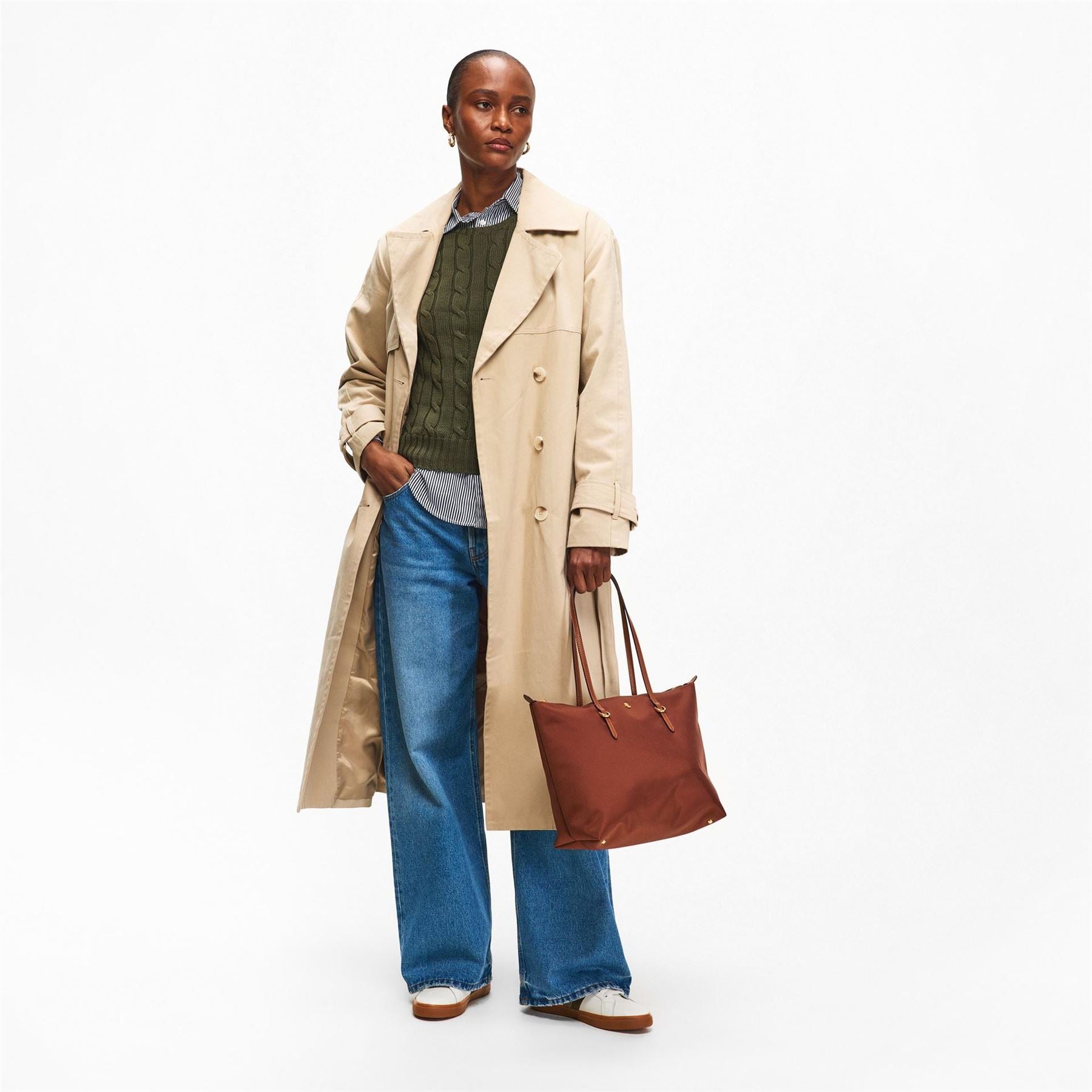 Lauren by Ralph Lauren Janson Leather Court Trainers