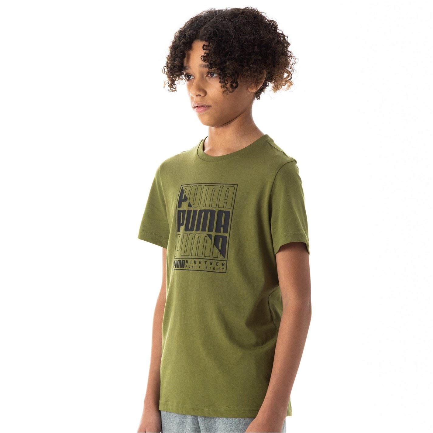 Puma Camo Logo Text Graphic Regular Fit T-Shirt