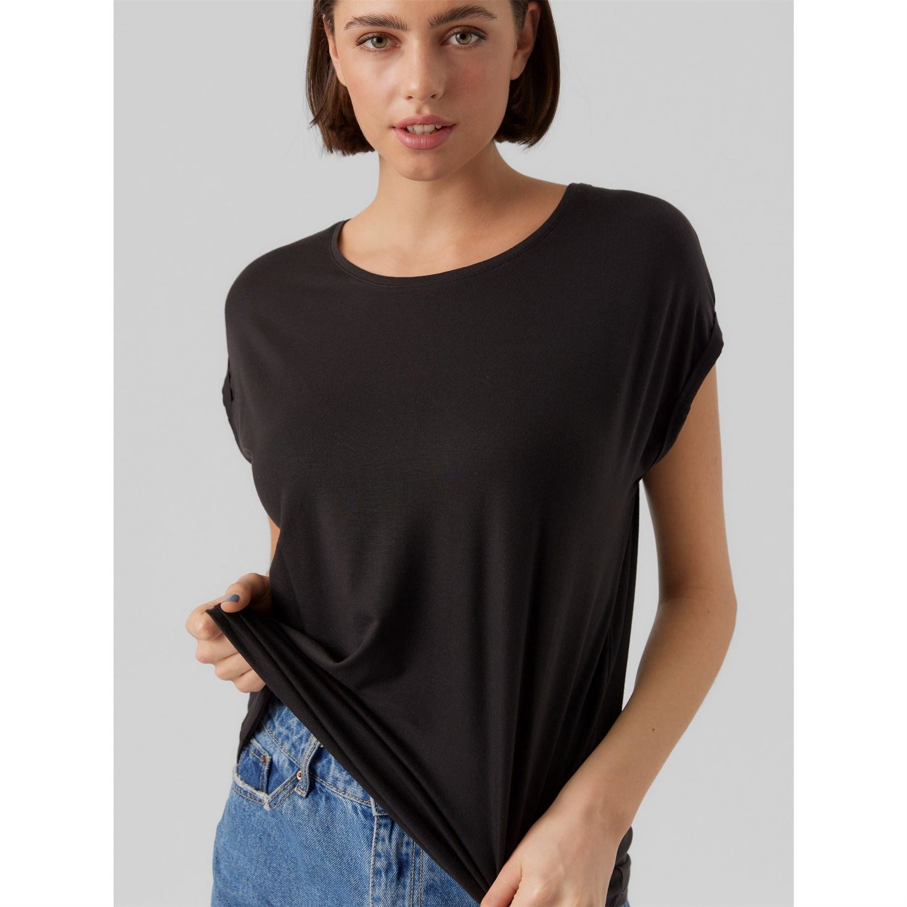 Vero Moda Womens Ava Plain Short Sleeve T-Shirt