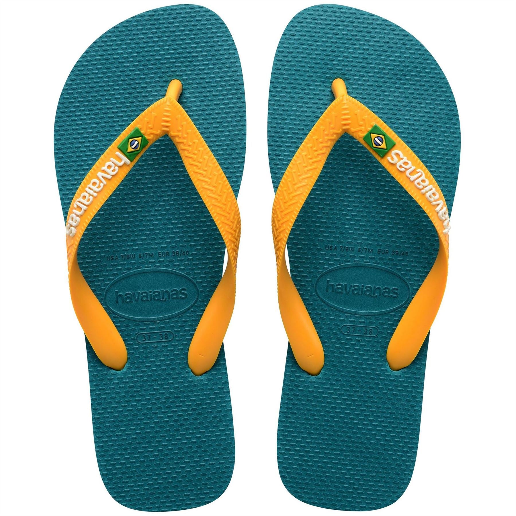Havaianas Womens Hav. Brasil Logo Vibe Green 35 36 Flip Flops