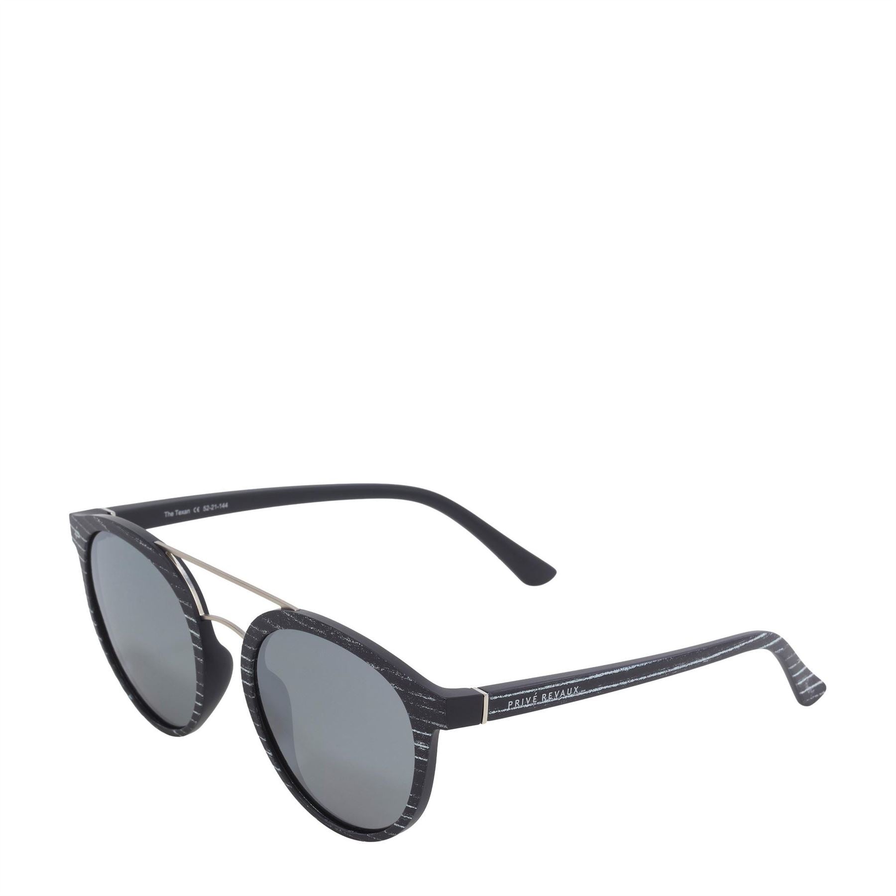Prive Revaux R The Texan Round Double Bridge Sunglasses