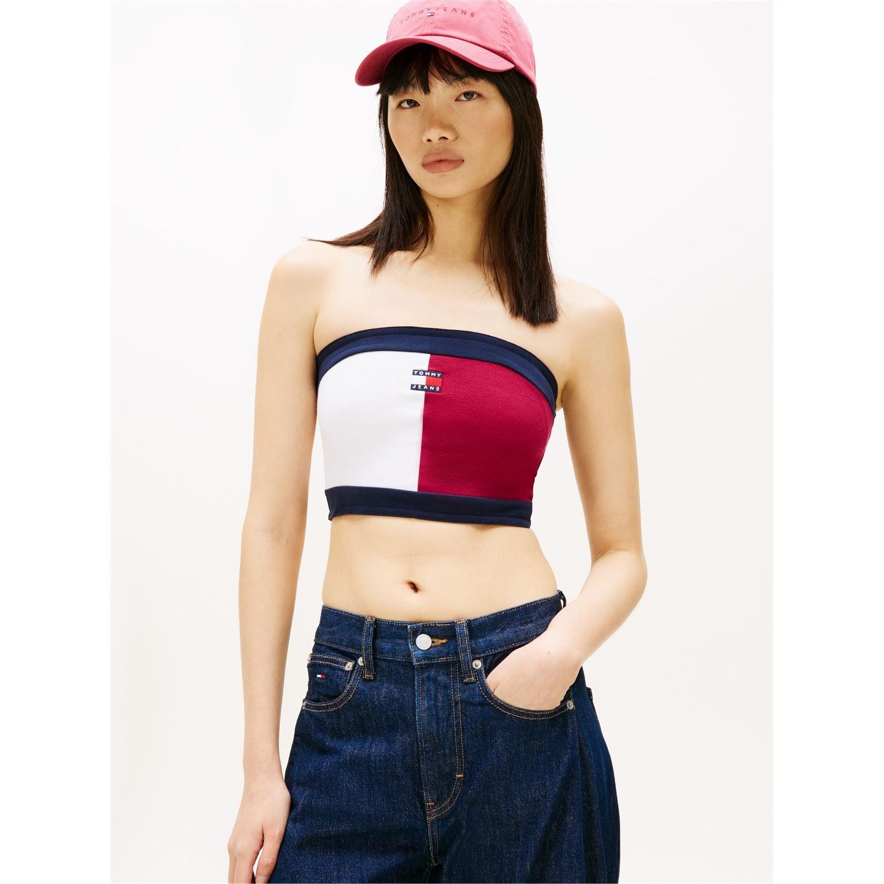 Tommy Jeans Flag Tube Bandeau Top