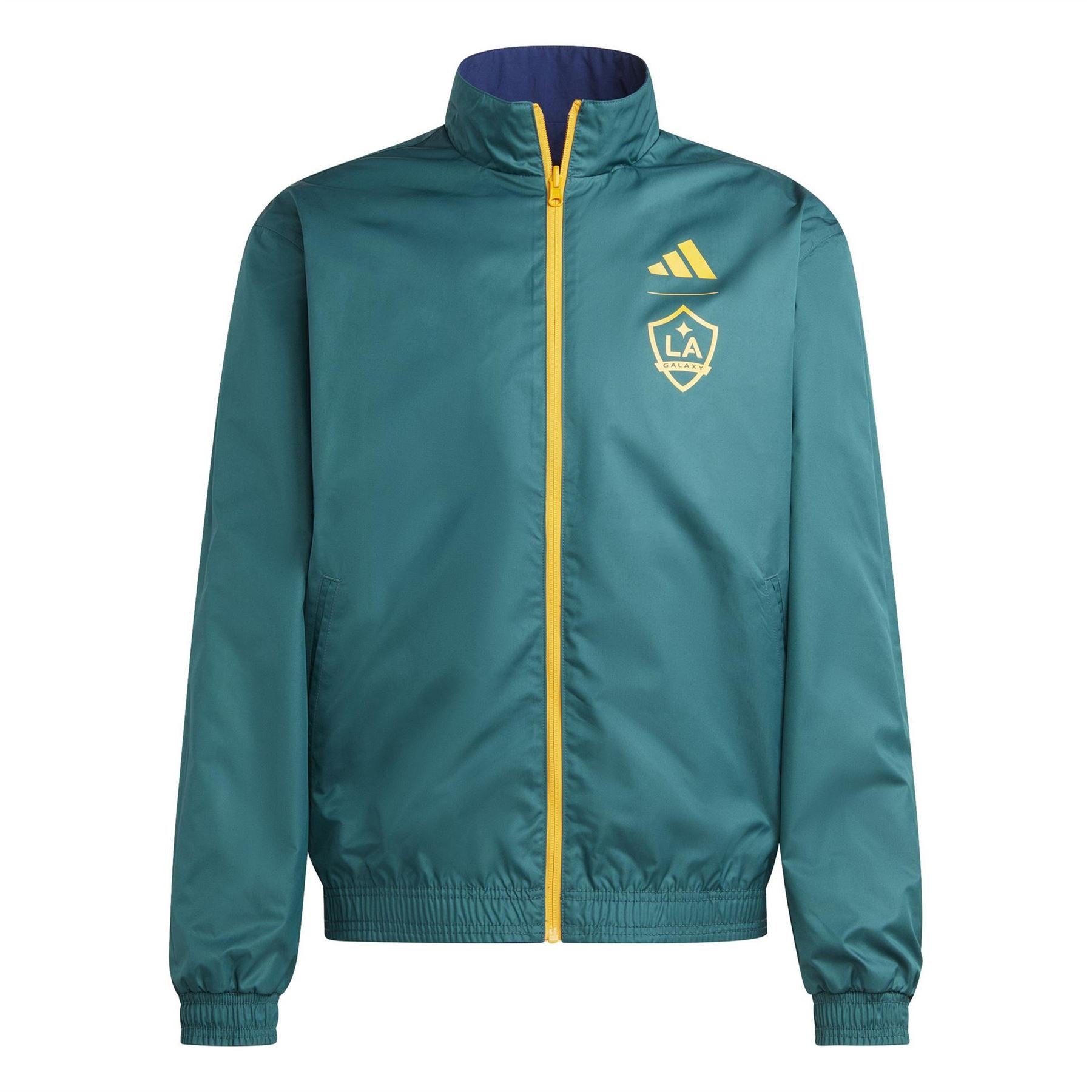 adidas Three Stripes Patterned Rain Jacket with Ribbed Cuff