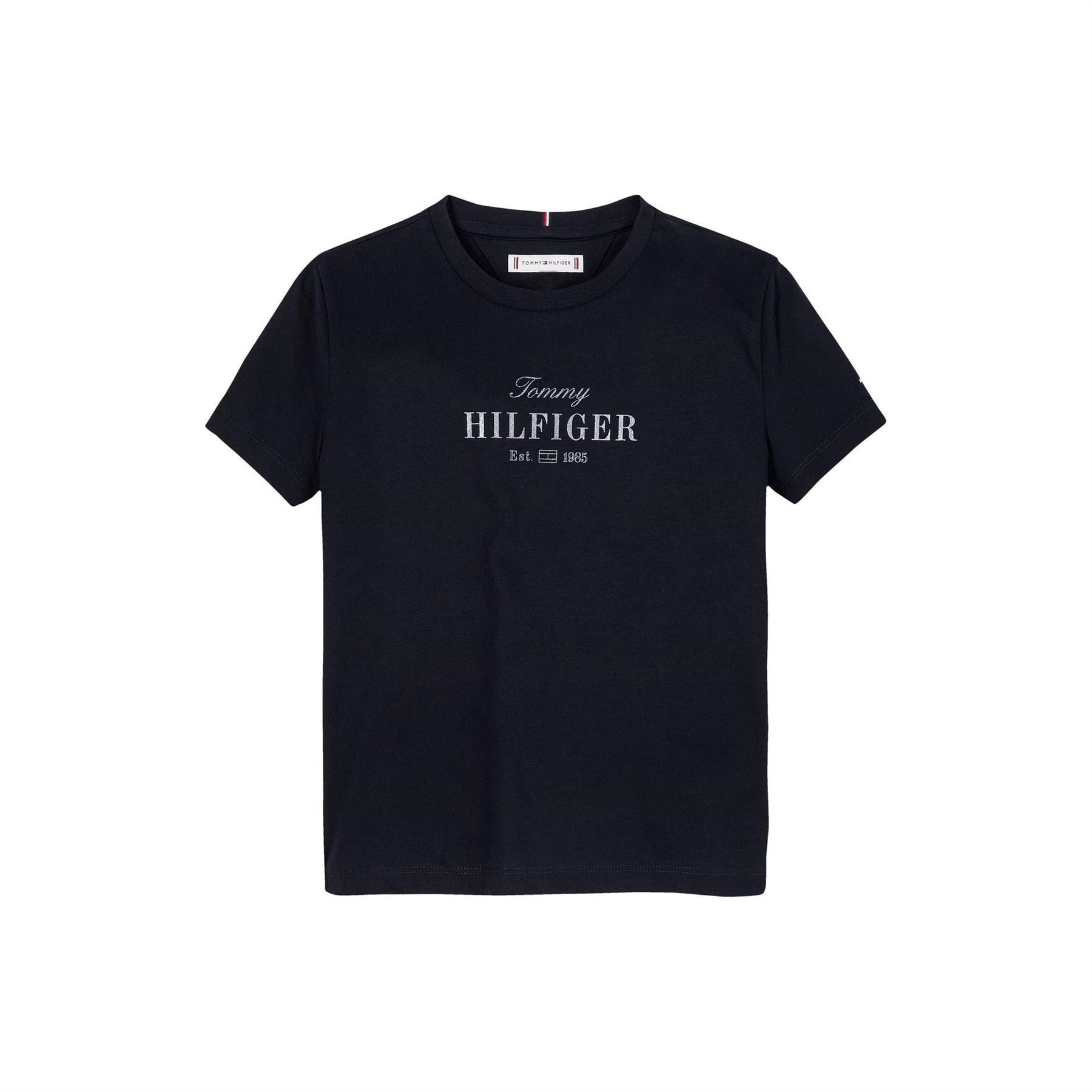 Tommy Hilfiger Script Lettering Regular Fit Crew Neck T-Shirt