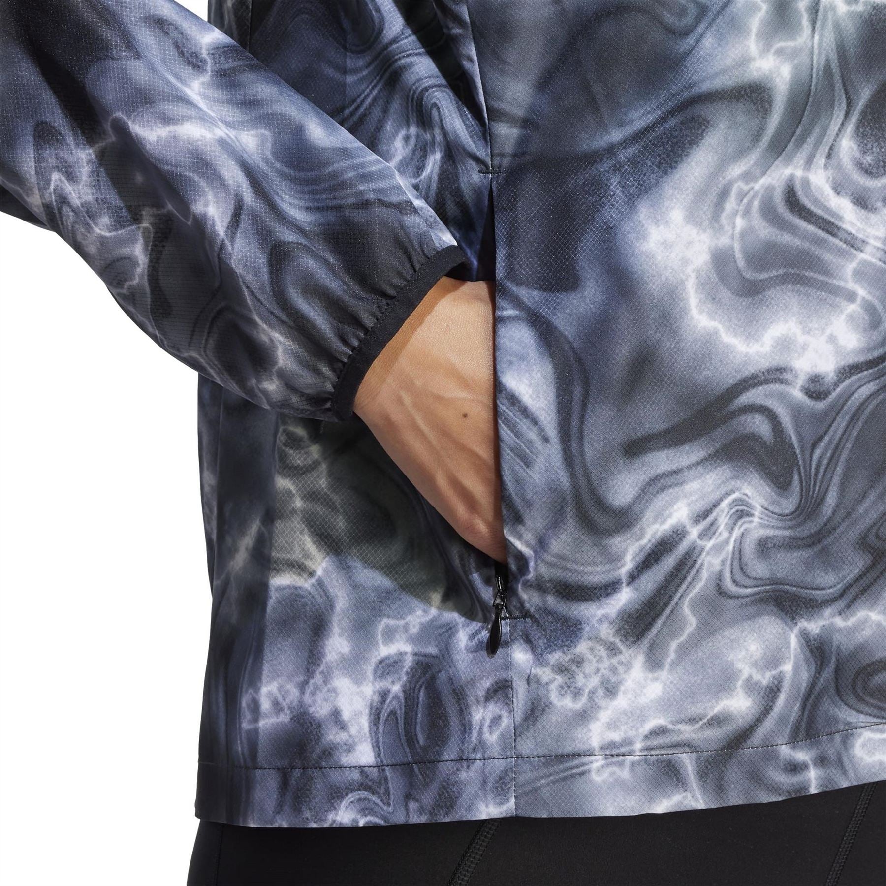 adidas Womens Own The Run Allover Print Running Windbreaker