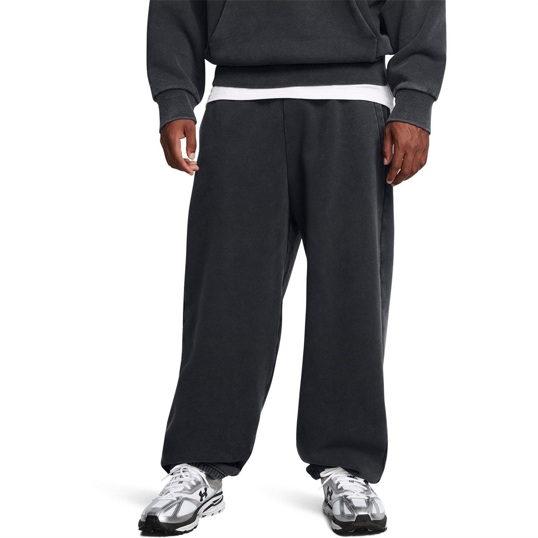 Under Armour Solid Patterned Wide Leg Icon Joggers