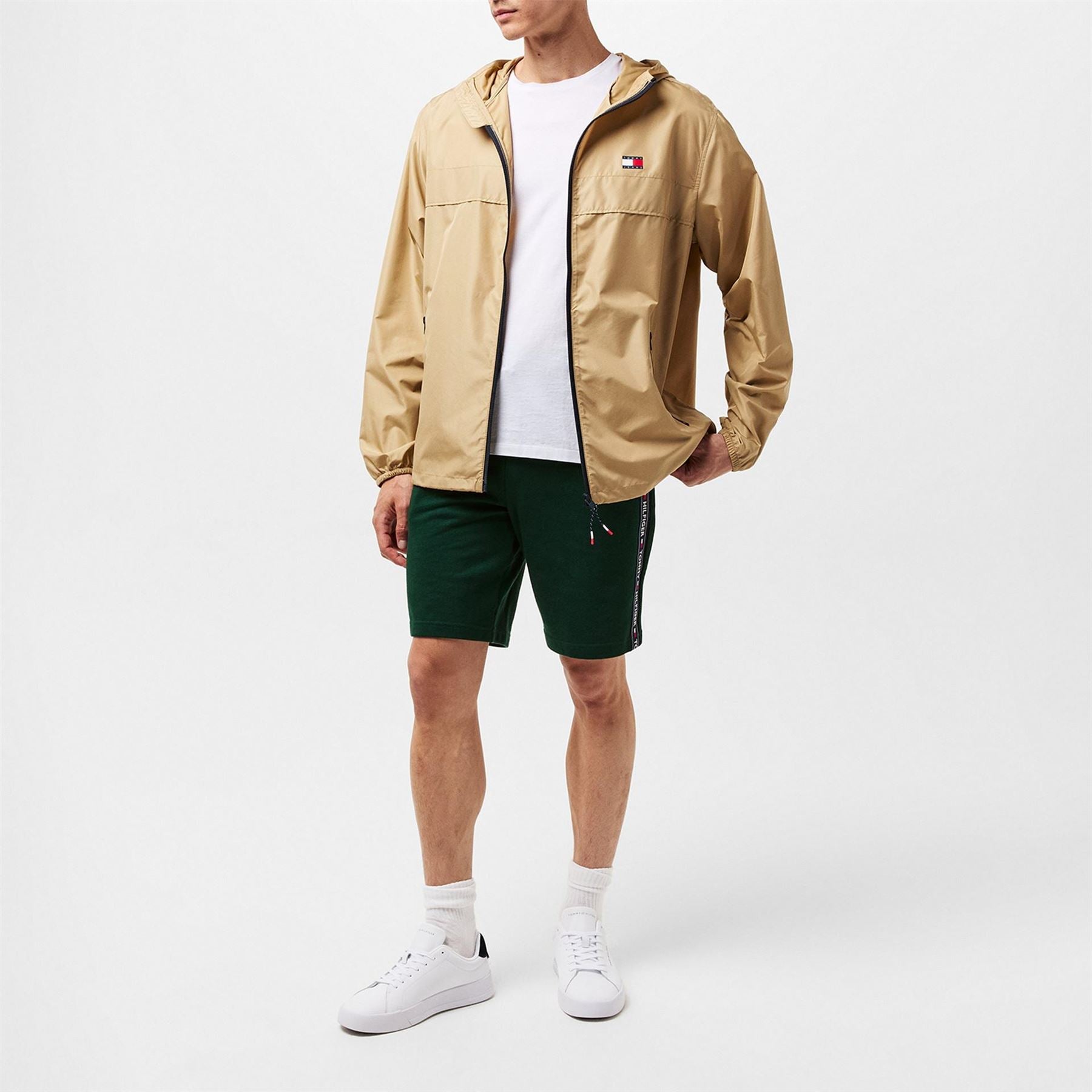 Tommy Jeans Hooded Relaxed Fit Windbreaker with Zipped Pocket