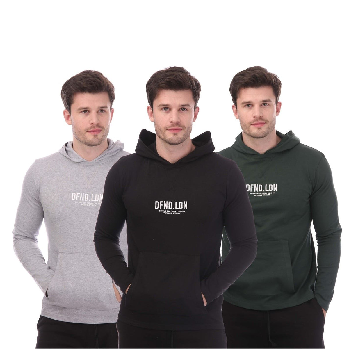 DFND London Hooded Lettering Regular Fit Sweatshirt