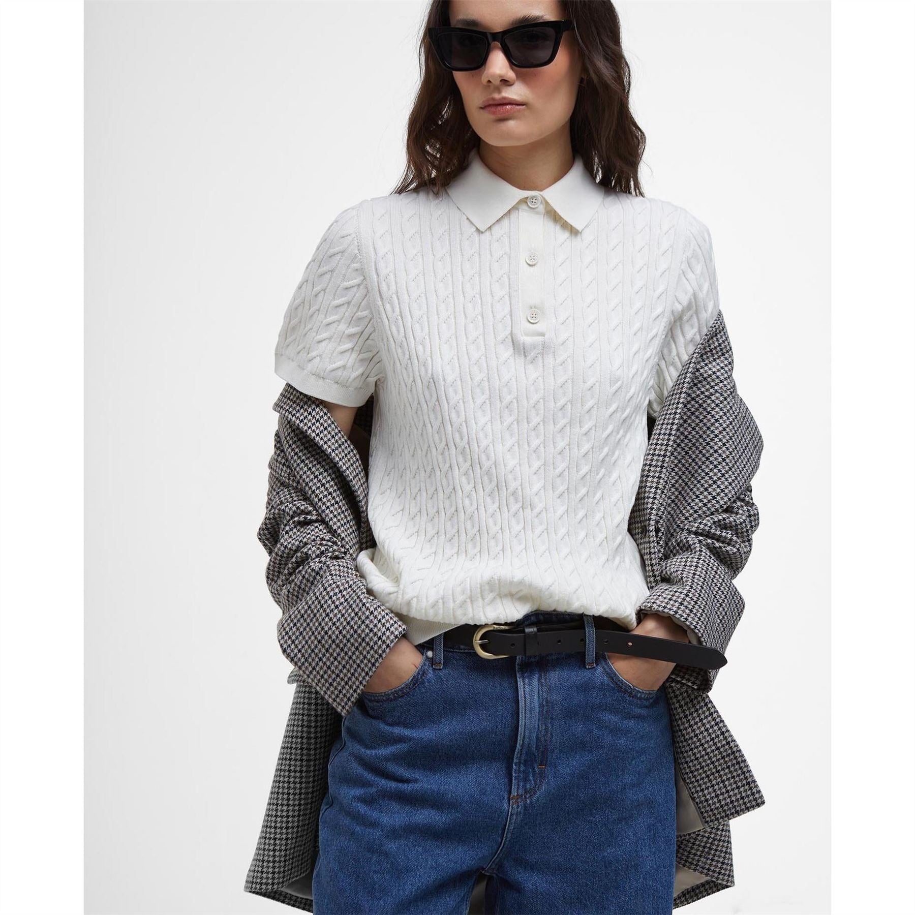 Barbour  Short Sleeve Polo Neck Jumper