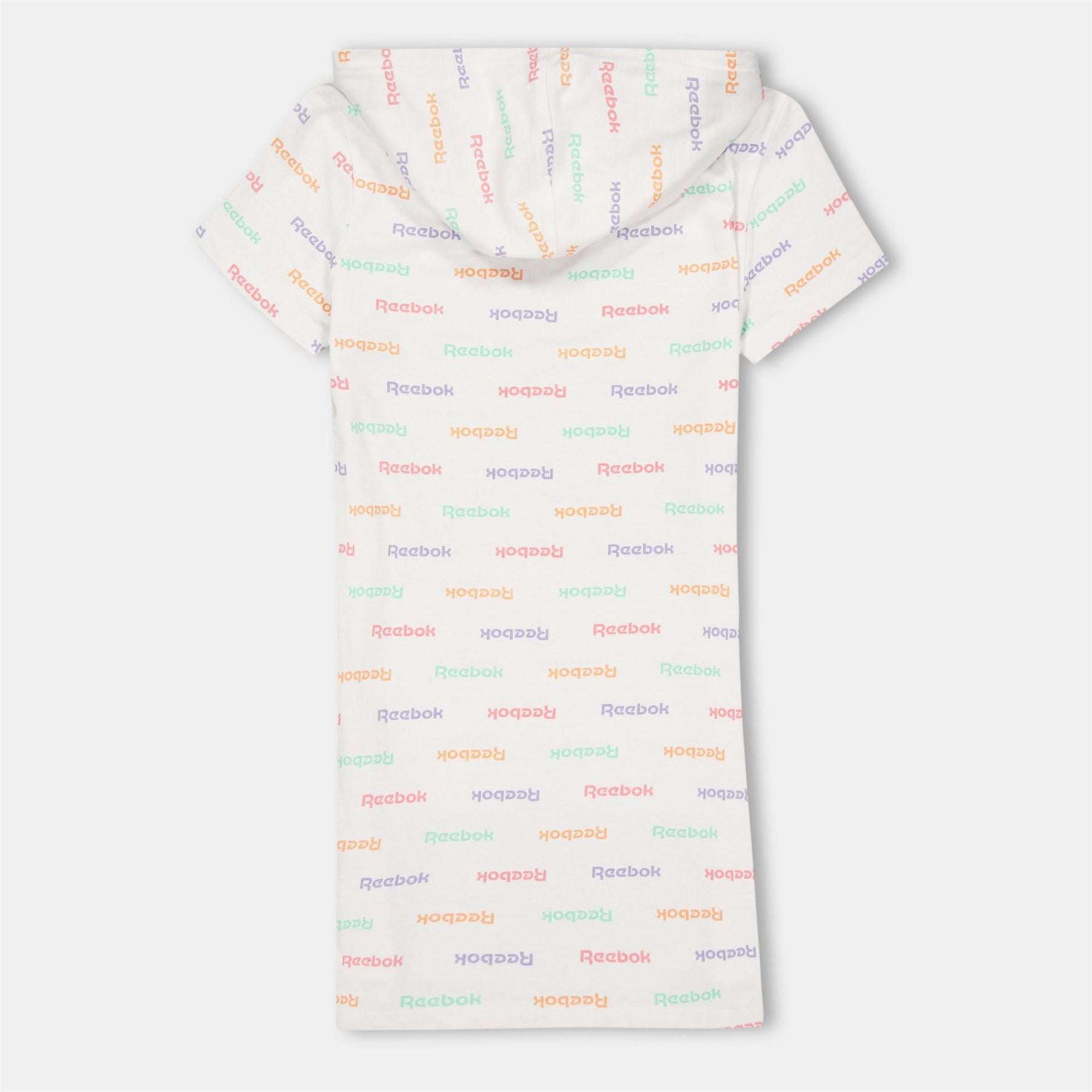 Reebok Rainbow Hooded Neck Mini T-Shirt Dress