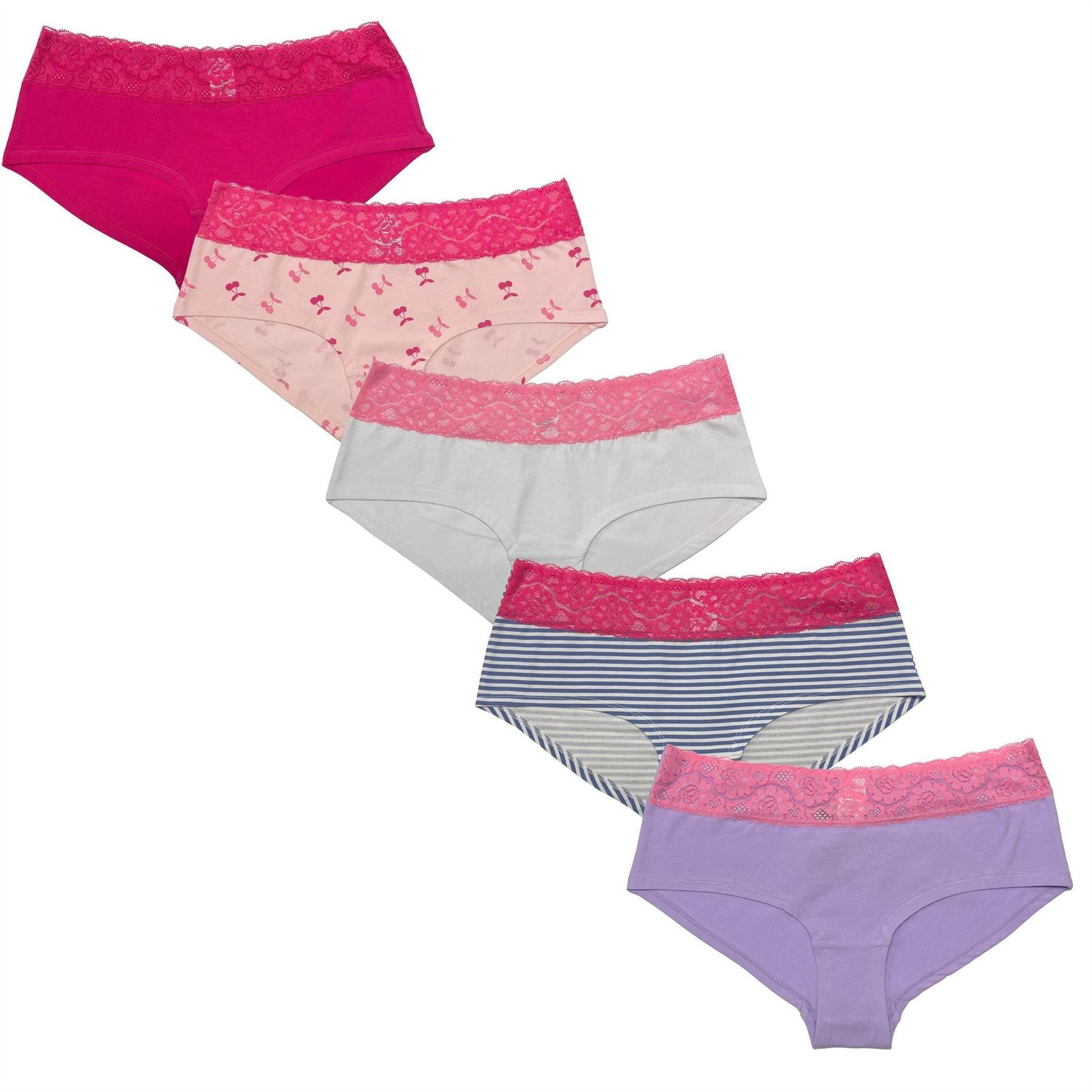 Be You 5 Pack Lace Trim Shortie Briefs