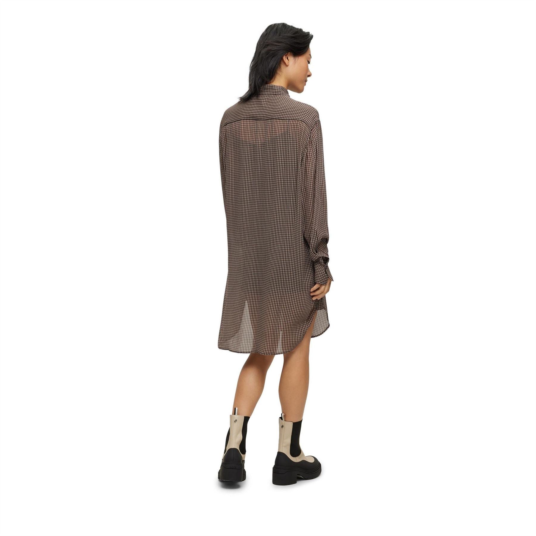 Boss Bareid Long Sleeve Knee Length Shirt Dress
