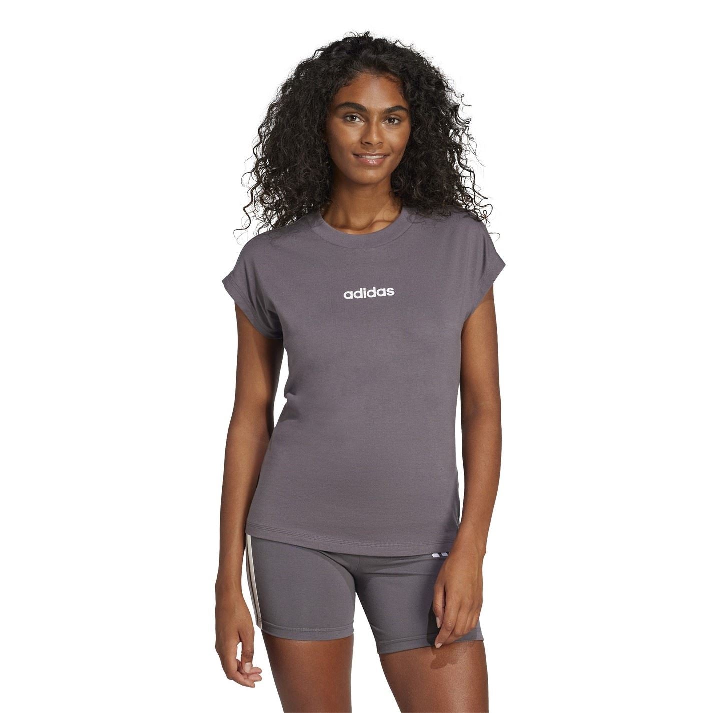 adidas Womens Essentials Linear Cotton T-Shirt