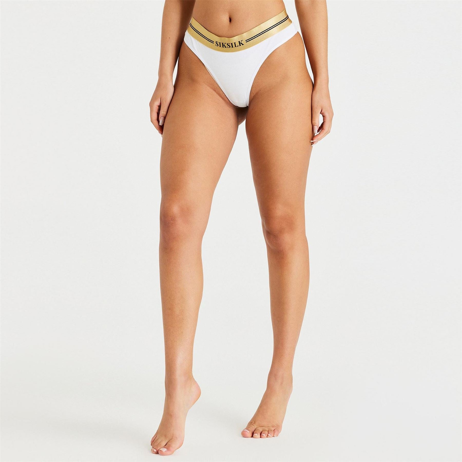 SikSilk Logo Embellish Thong