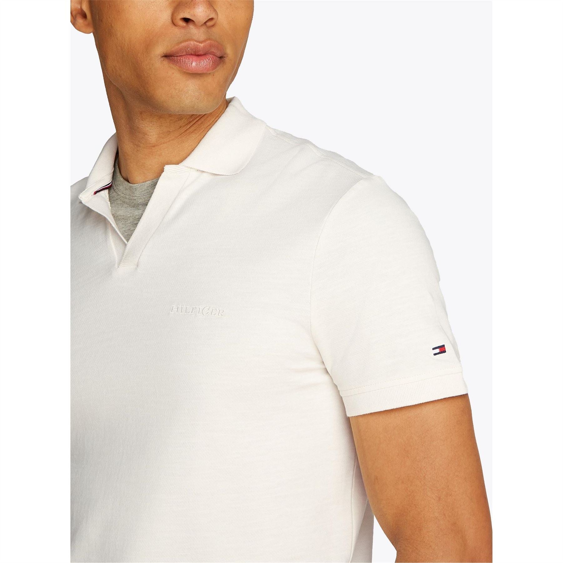 Tommy Hilfiger Cotton Linen Terry Short Sleeve Polo Shirt