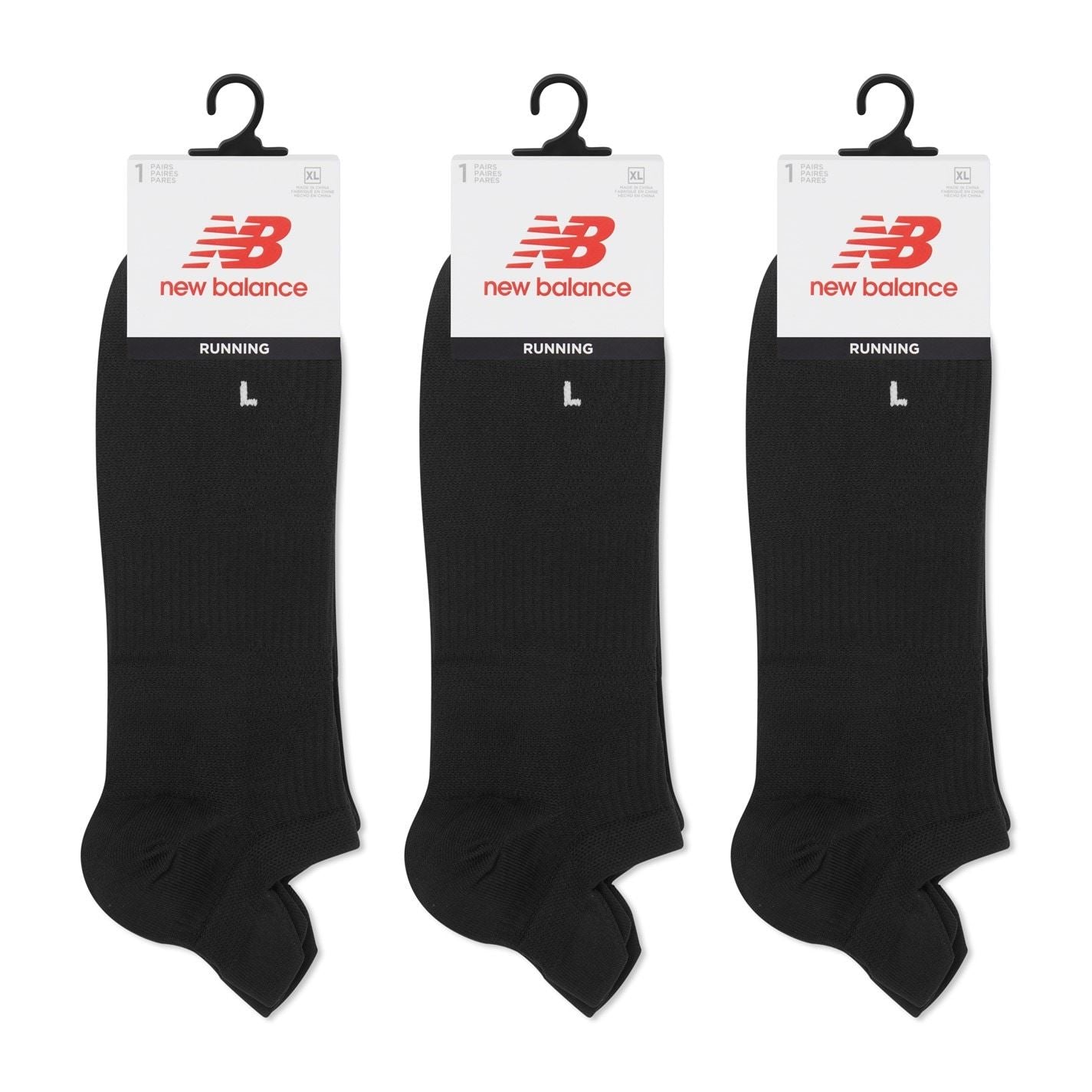 New Balance 3 Pack Run No Show Trainer Socks