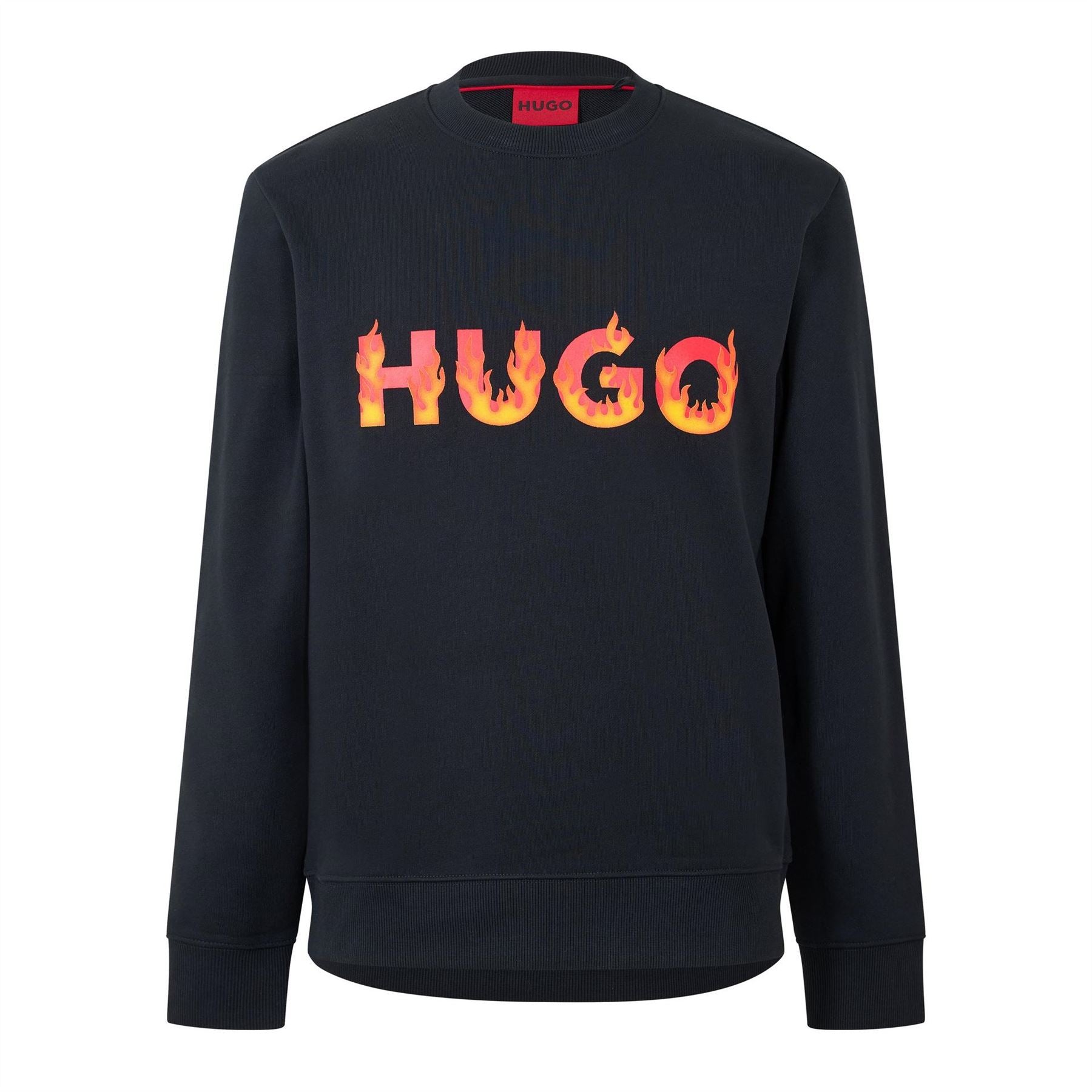 Hugo Flame Ditmo Crew Long Sleeve Sweatshirt