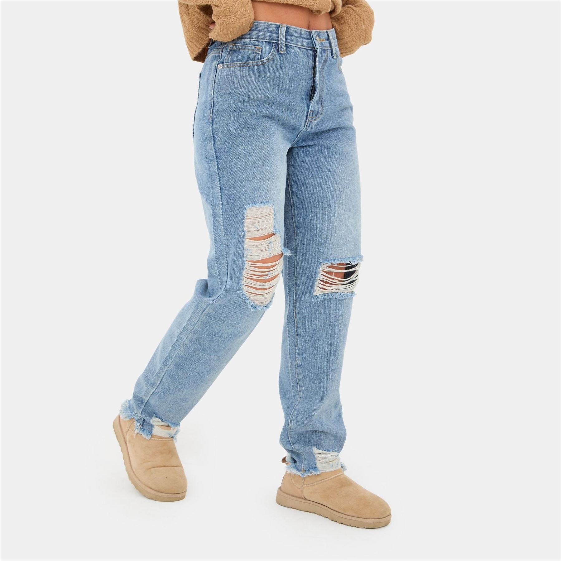 I Saw It First Cotton Straight Leg Jeans